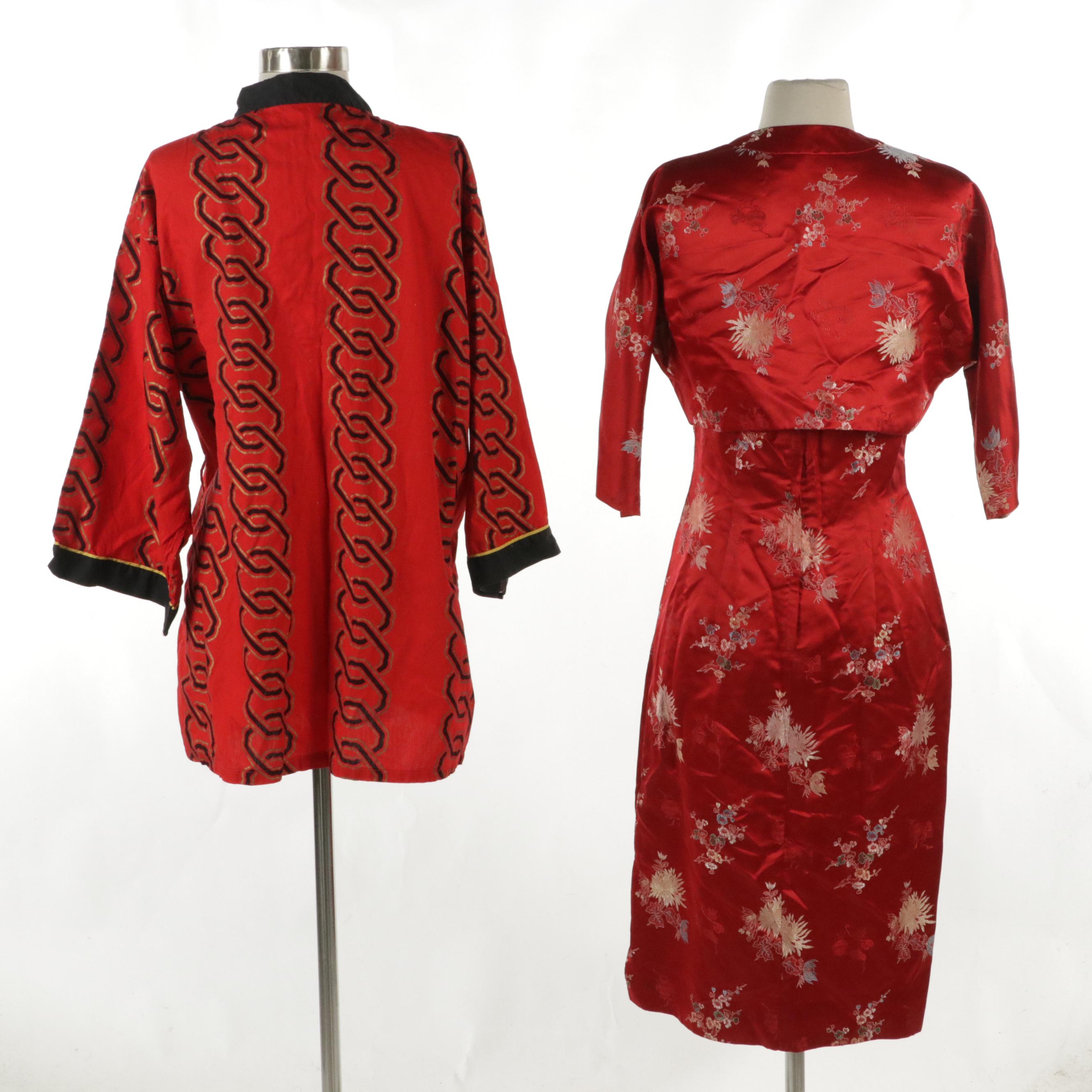Asian Inspired Dress Set and Weldon Kabuki Cotton Jacket