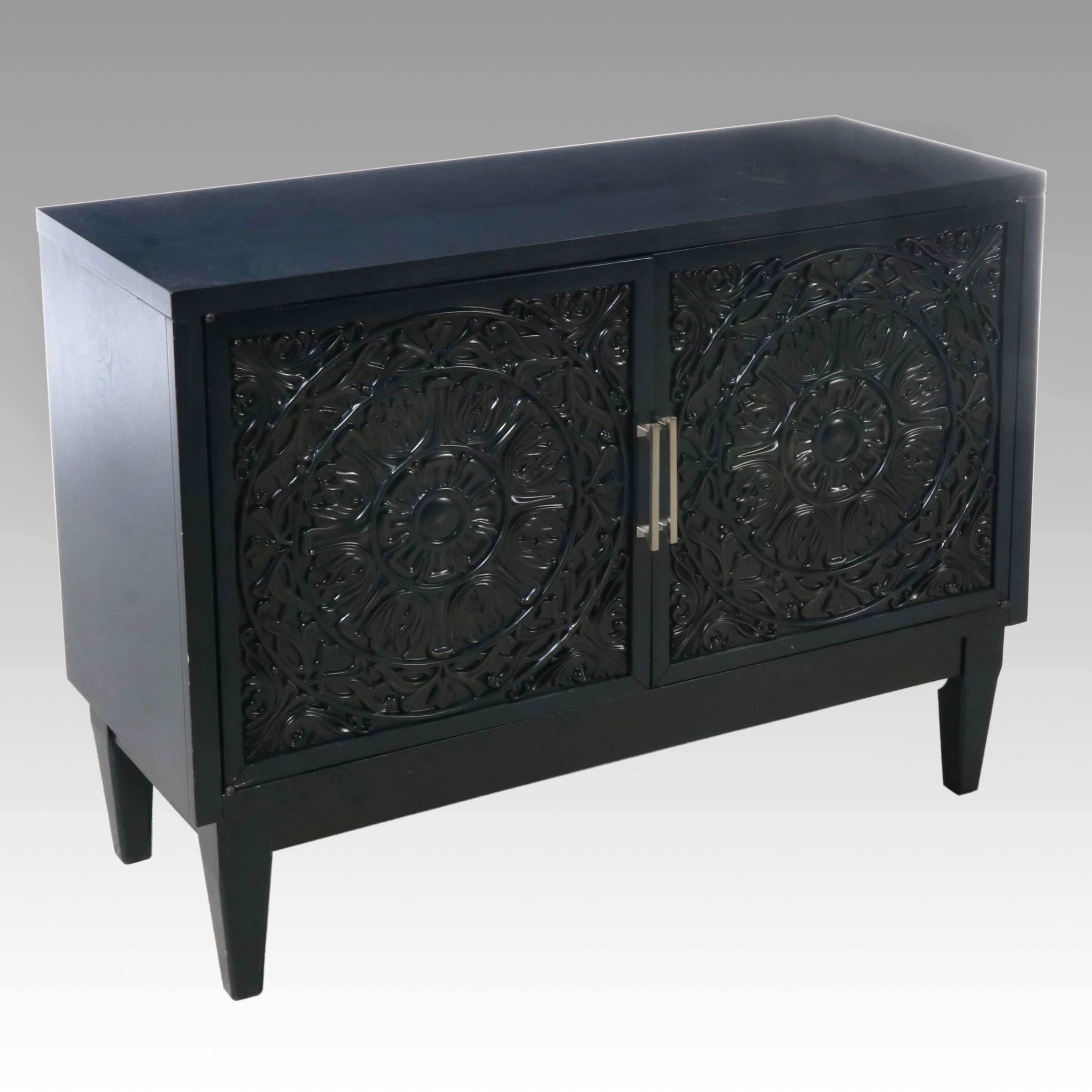 Contemporary Ebonized Wood Cabinet