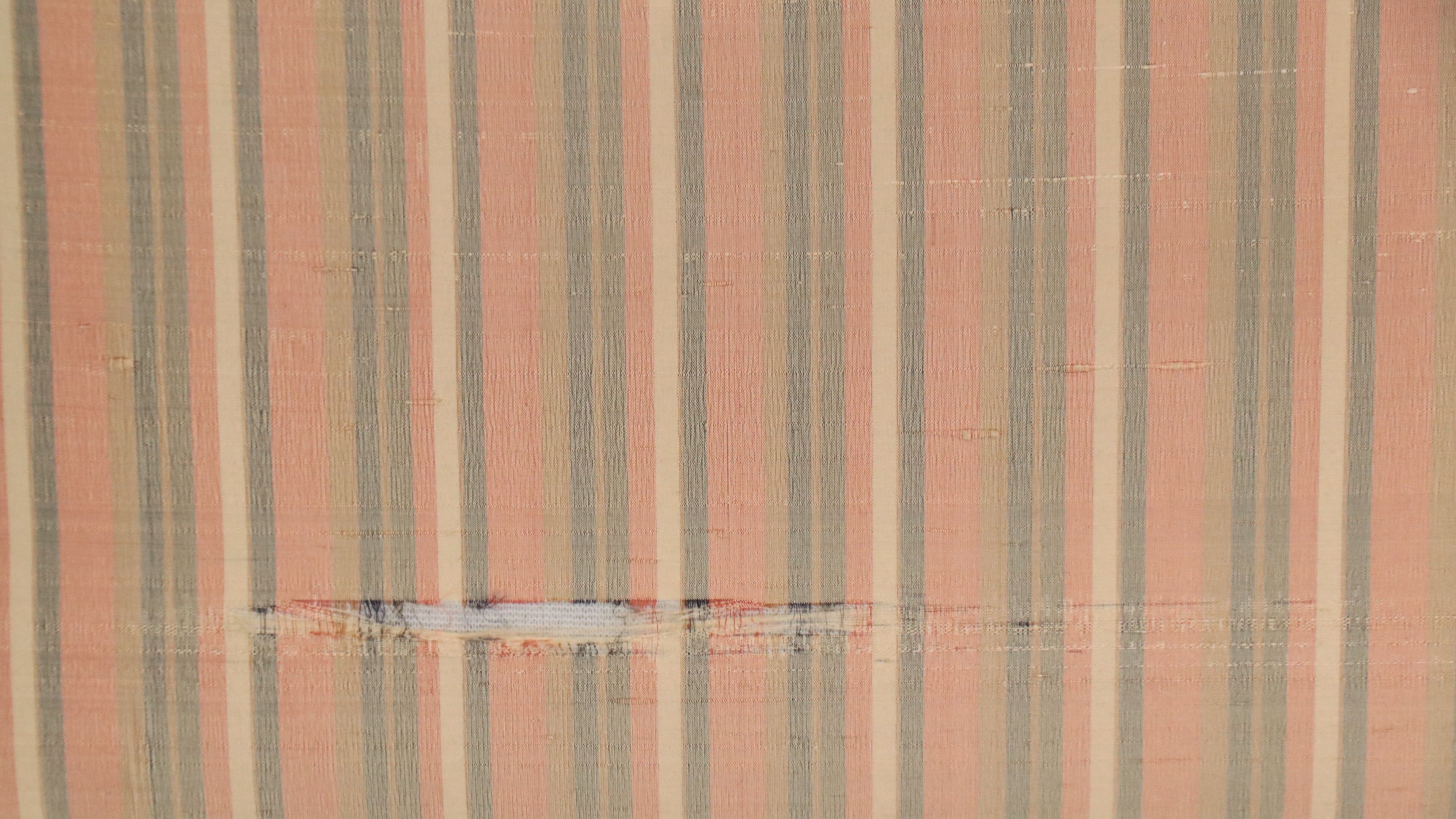 Davis Regency Style Cream Lacquered King Size Headboard with Curule Stool