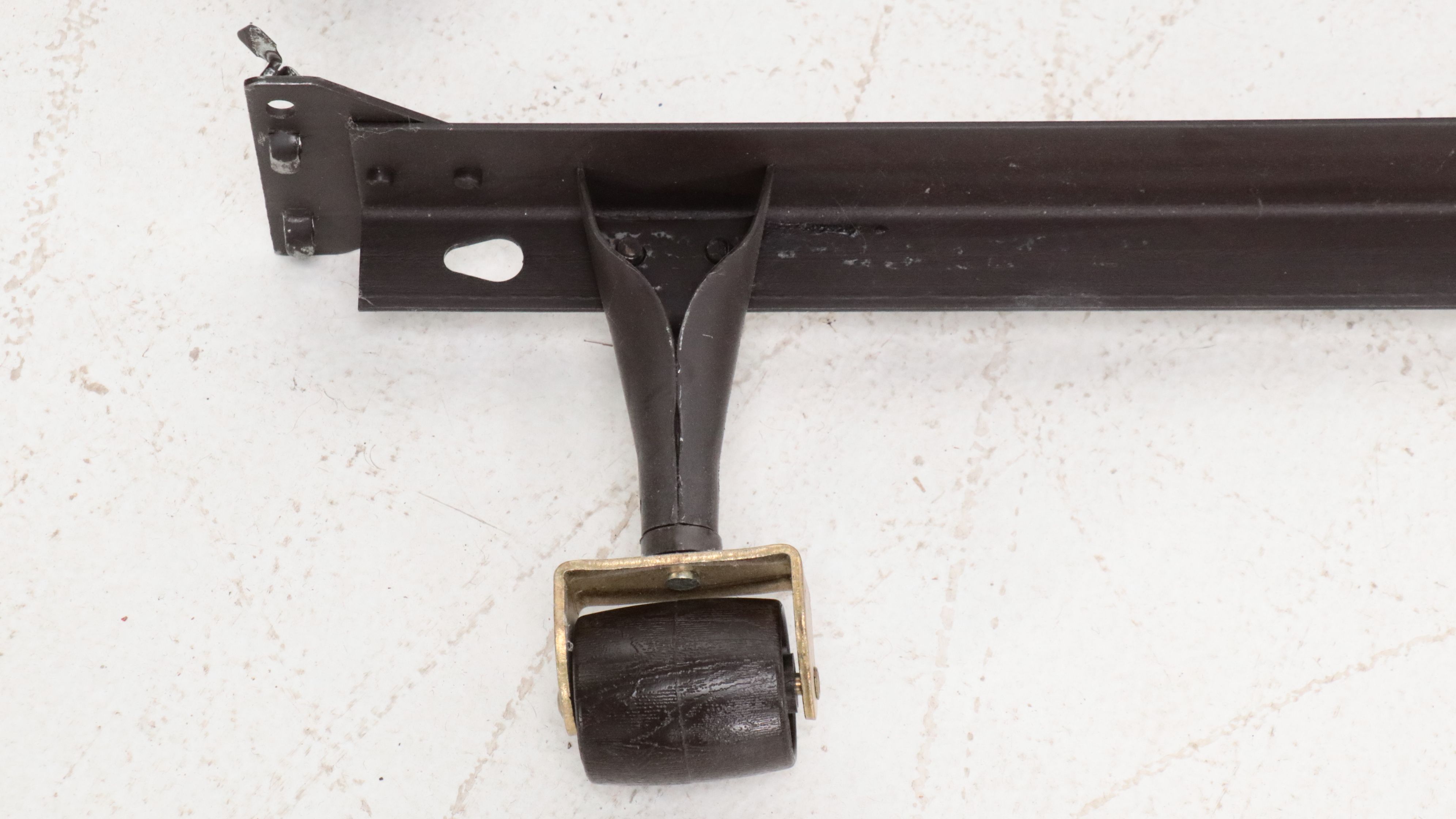 Davis Regency Style Cream Lacquered King Size Headboard with Curule Stool