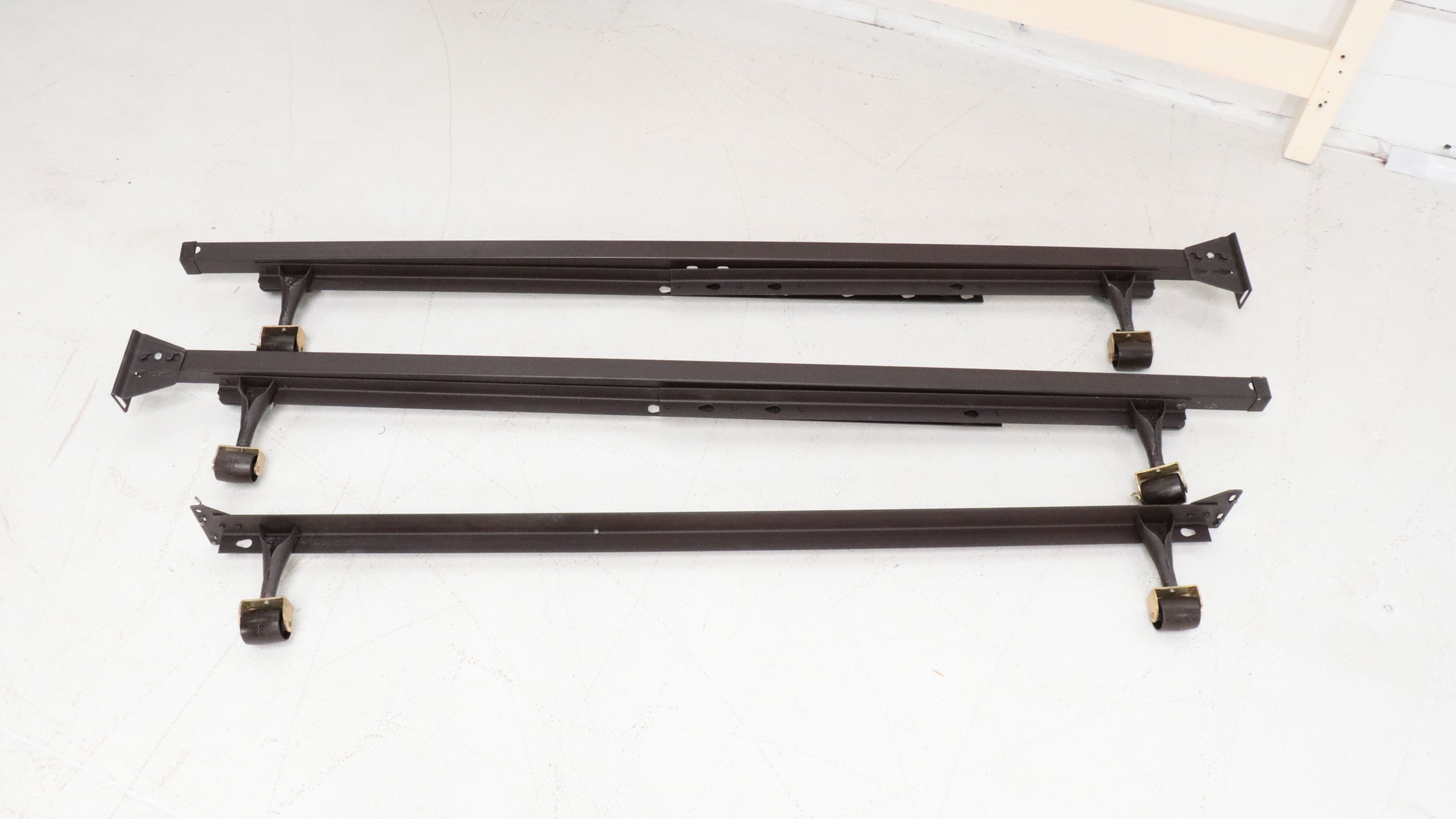 Davis Regency Style Cream Lacquered King Size Headboard with Curule Stool