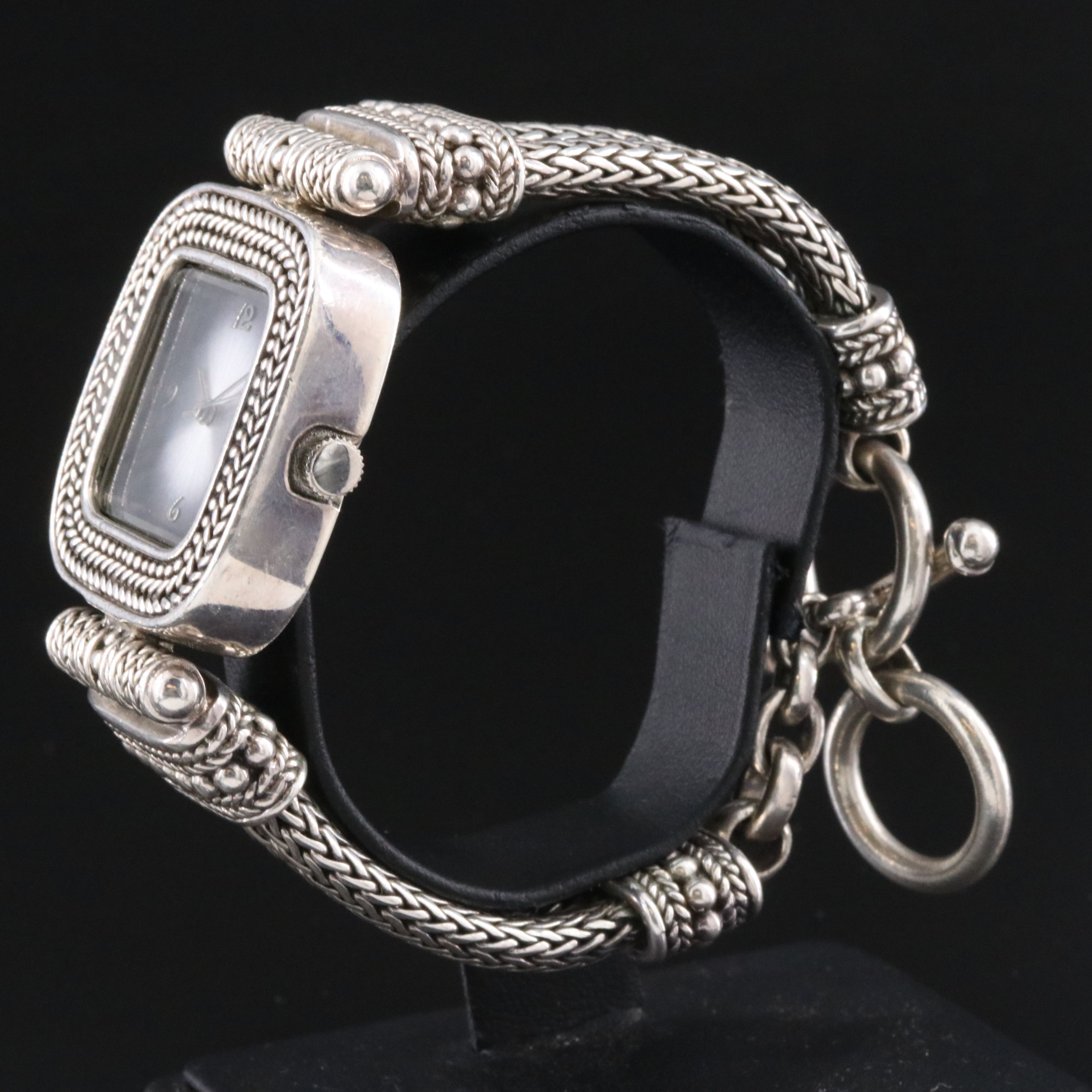 Balinesia Sterling Silver Dragon Weave Quartz Watch