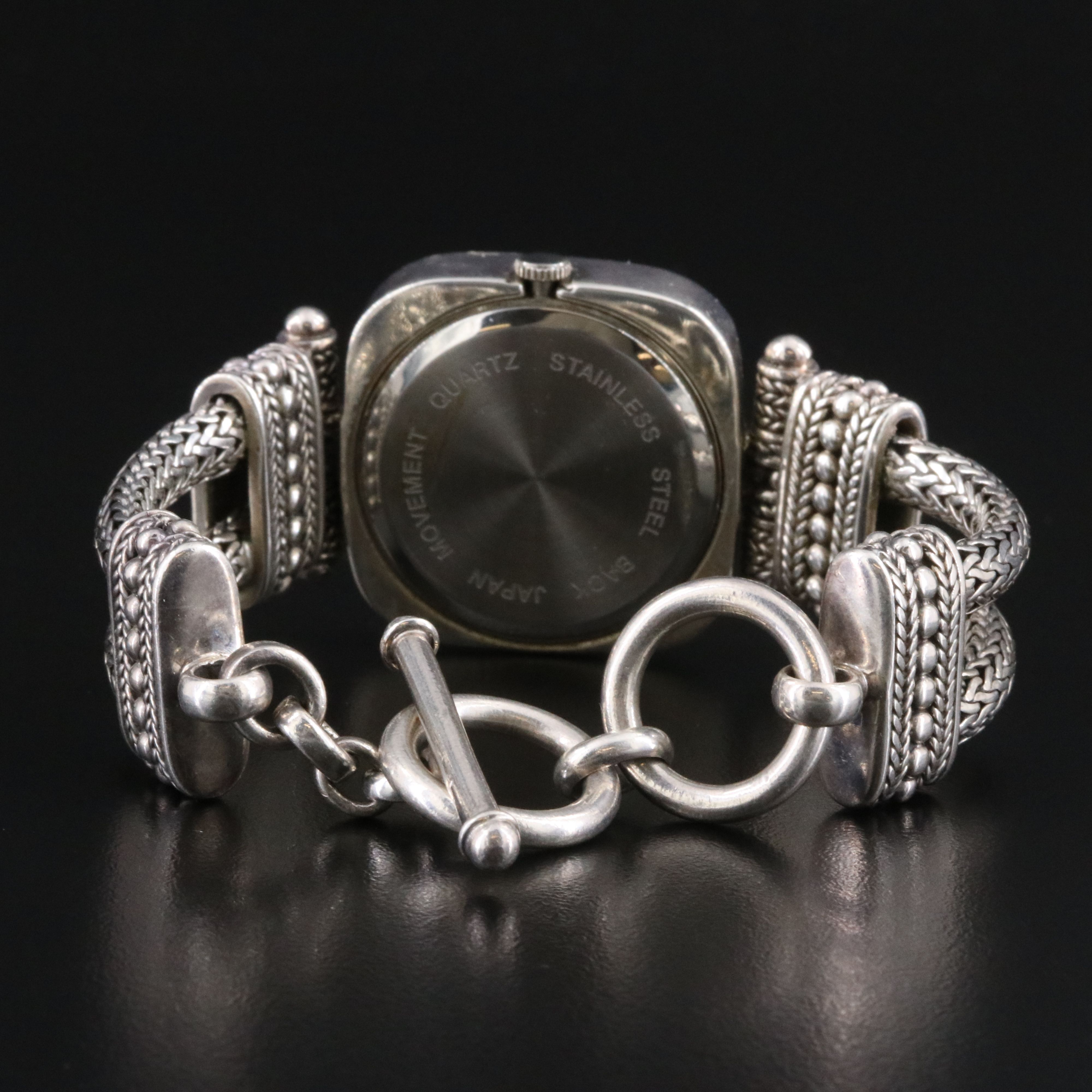 Balinesia Sterling Silver Dragon Weave Quartz Watch