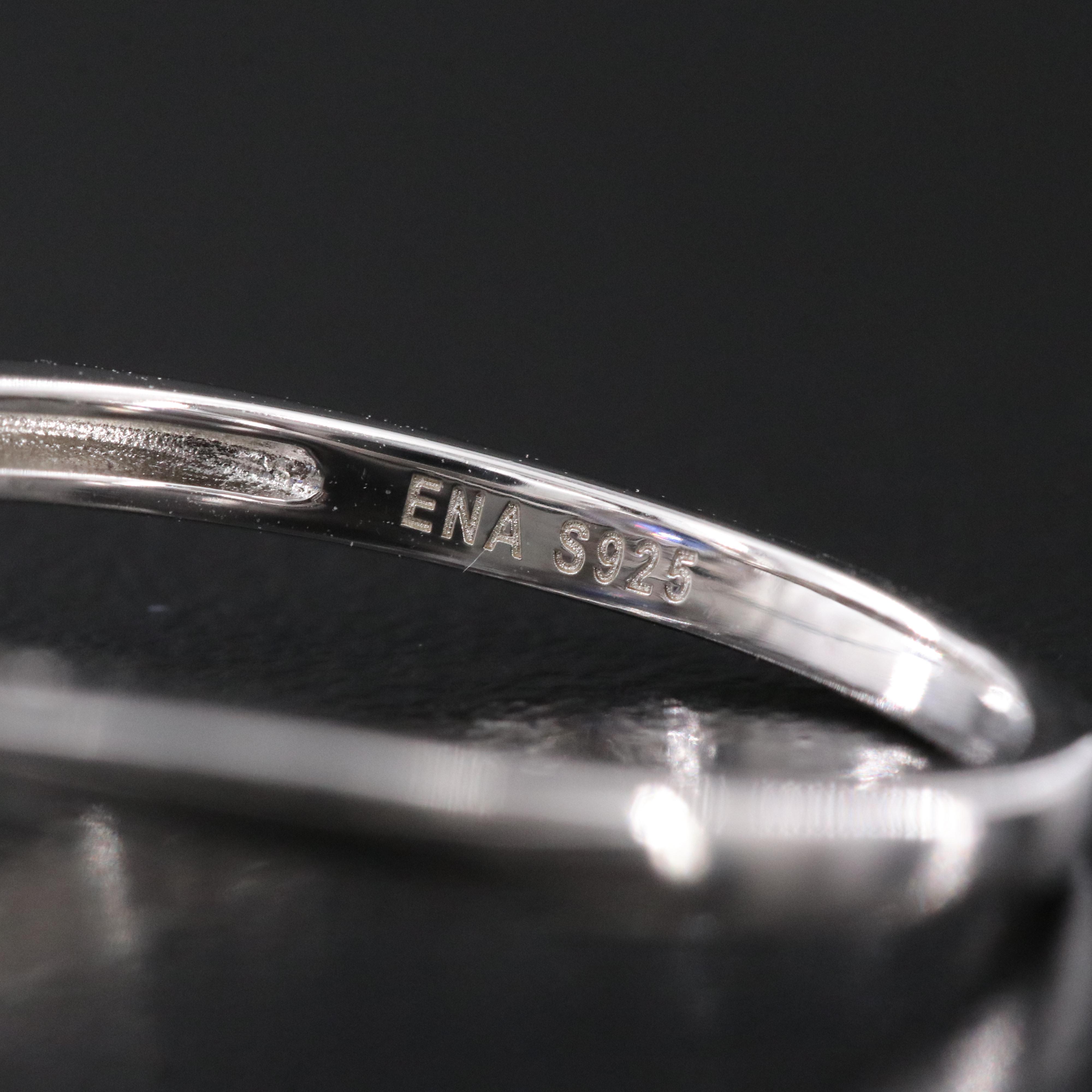 Sterling Sapphire and Moissanite Ring