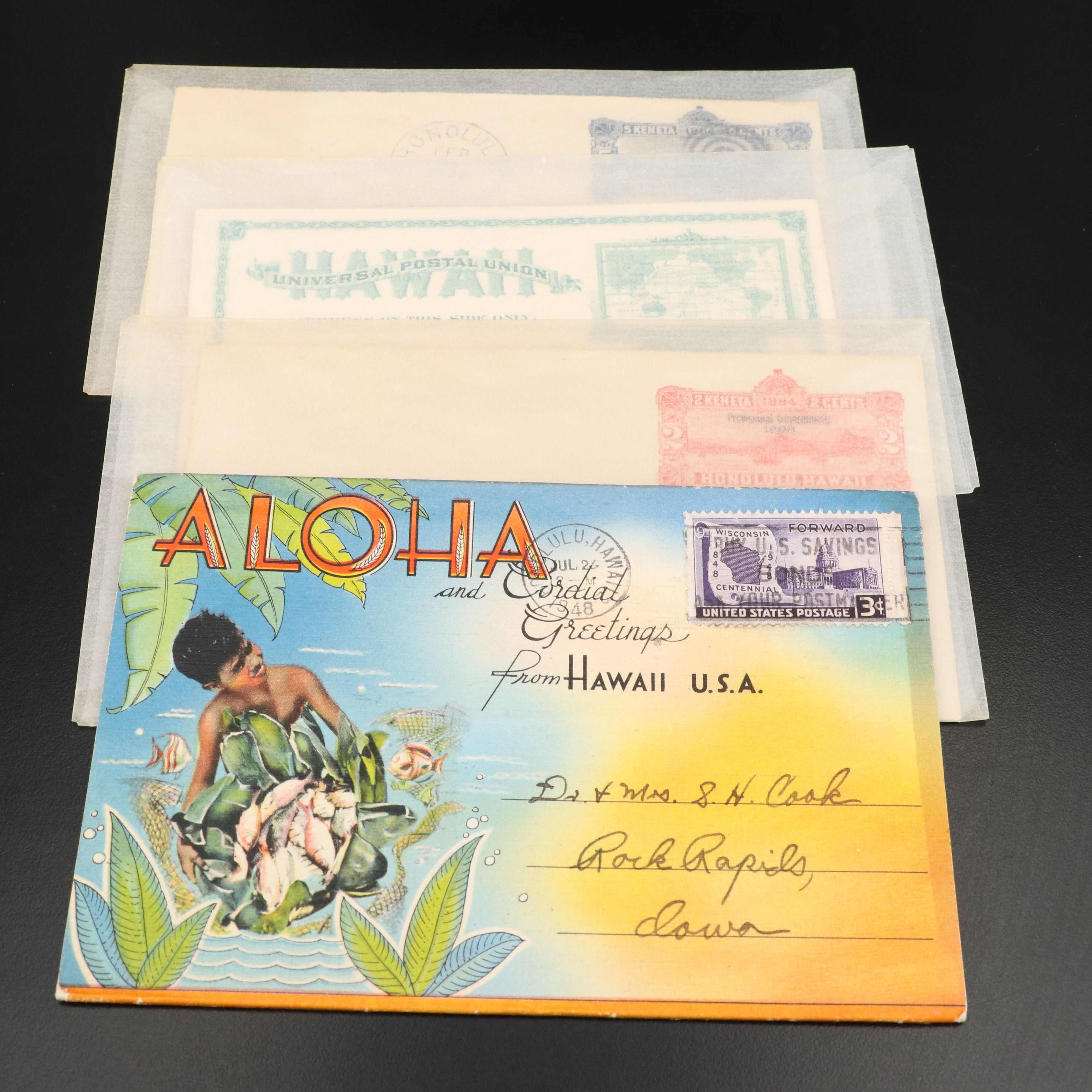 Four Early Hawaii Postage Items