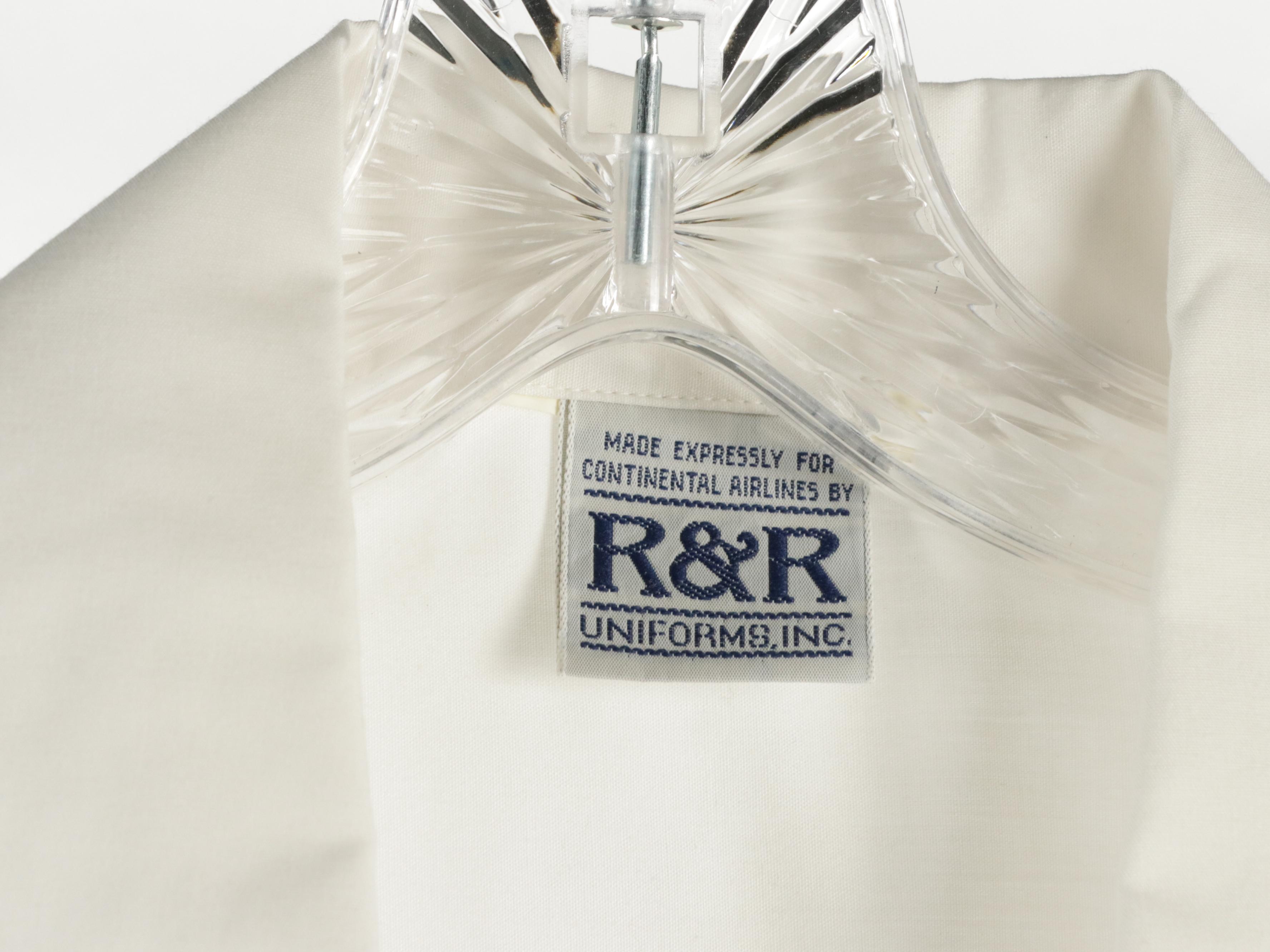 Continental Airlines and R&R Uniforms Cotton Flight Attendant Shirts