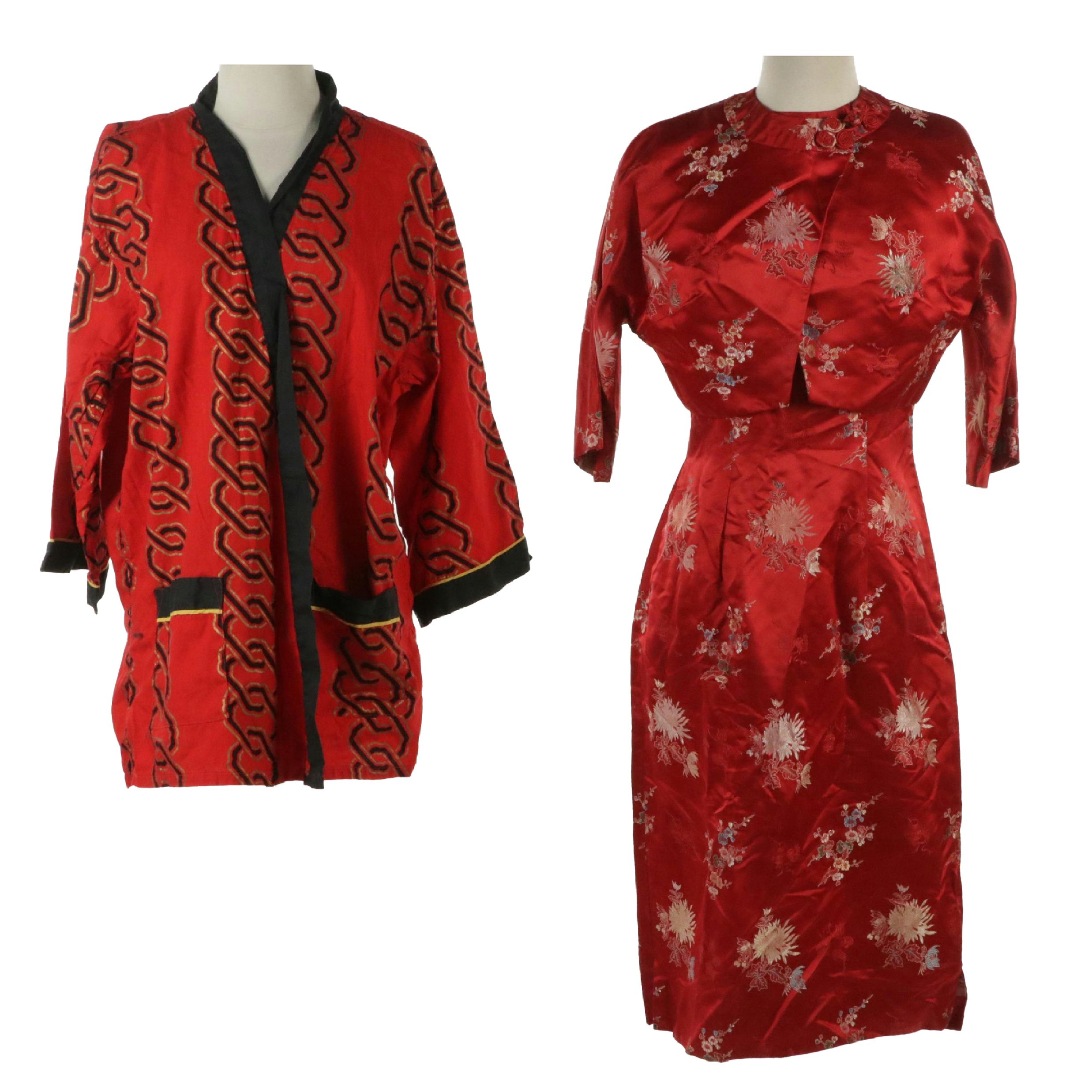 Asian Inspired Dress Set and Weldon Kabuki Cotton Jacket