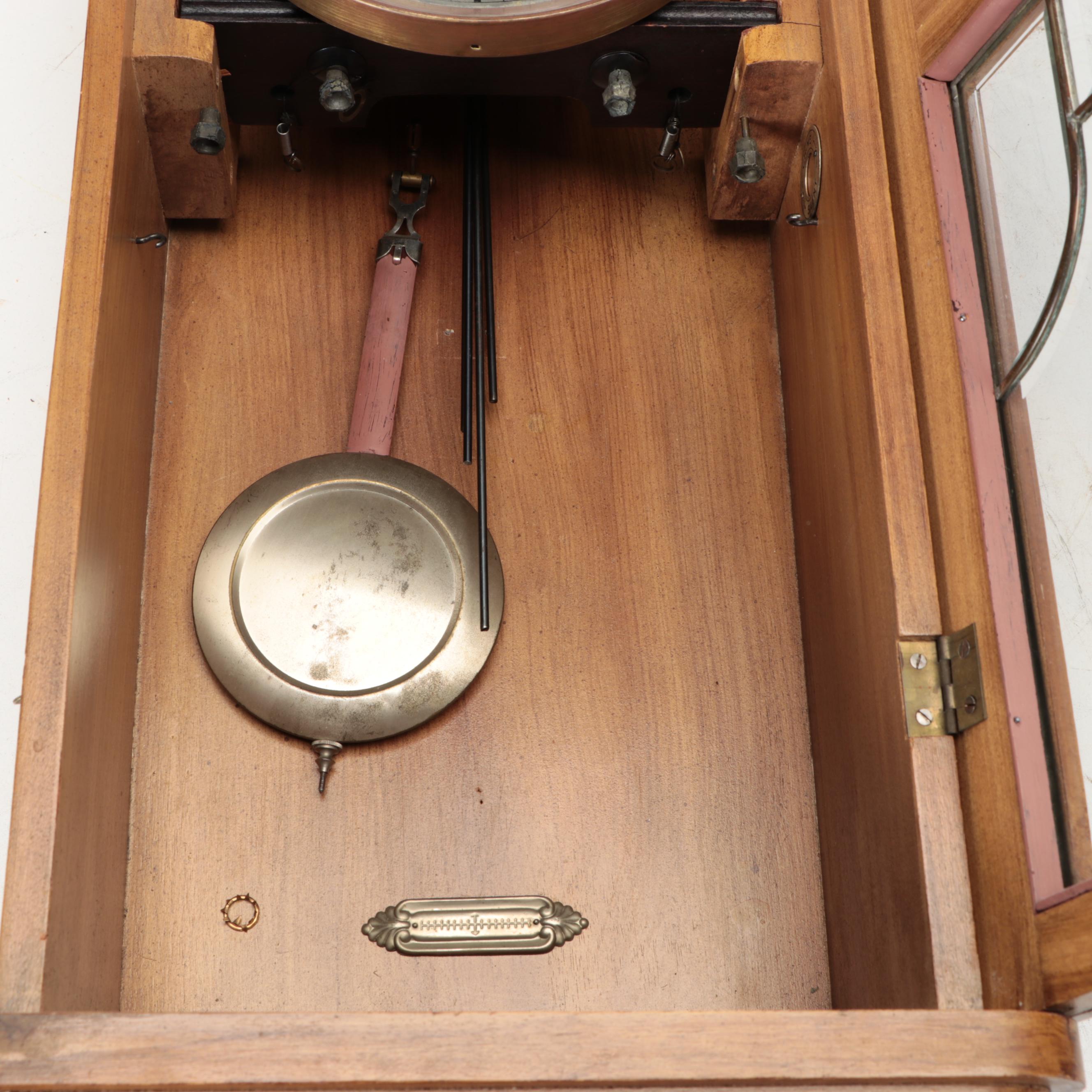 Arts and Crafts Style Oak Wall Clock