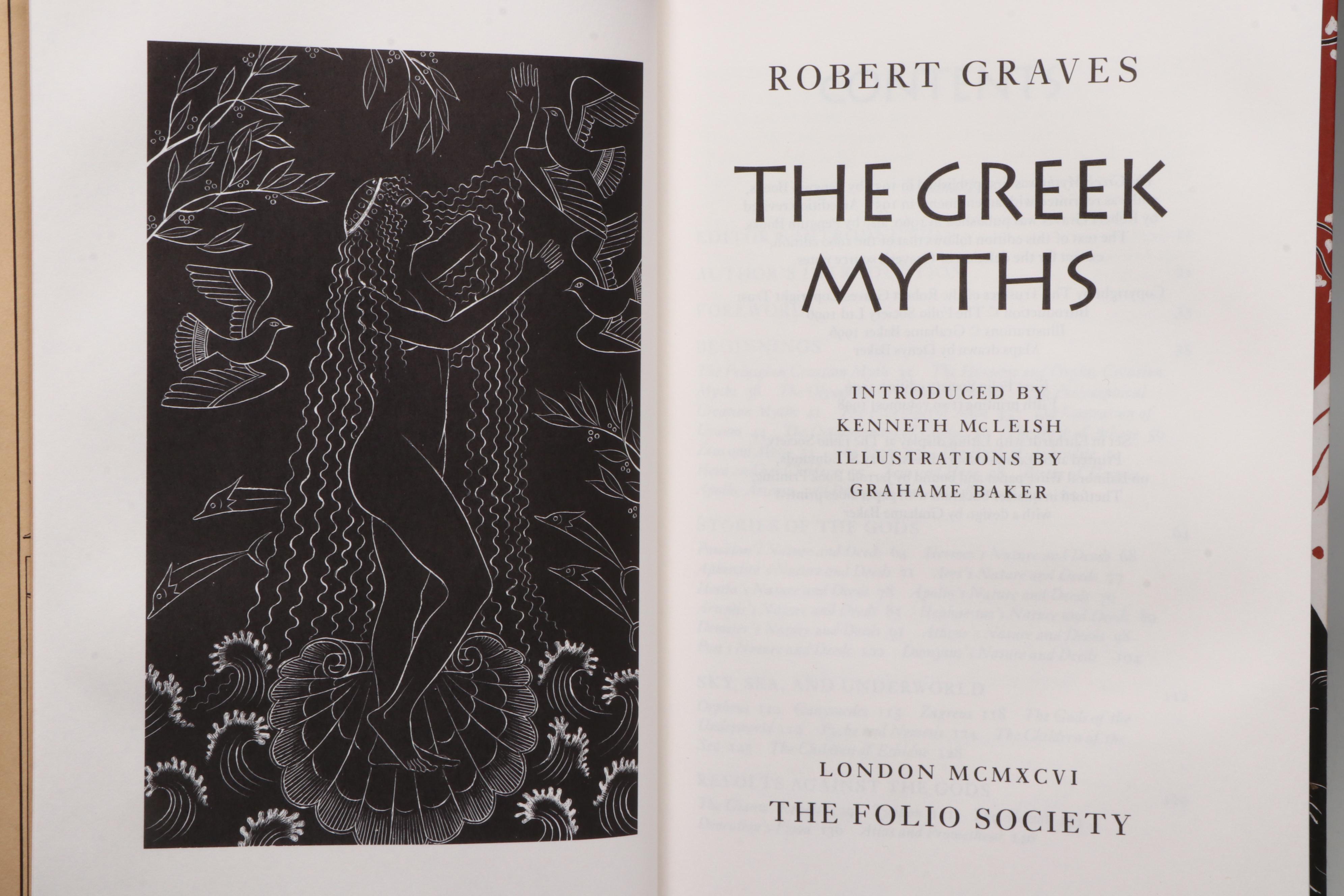 Folio Society First Printing "The Greek Myths" Two-Volume Set by Robert Graves