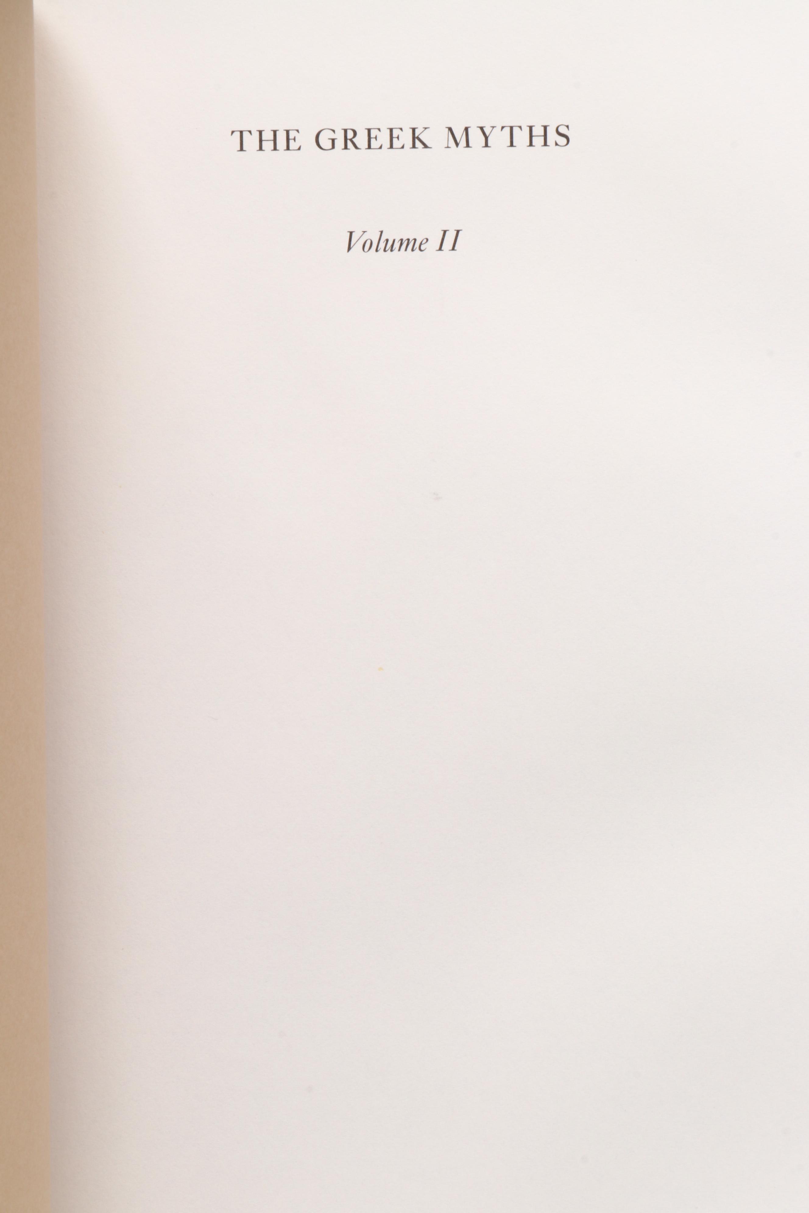 Folio Society First Printing "The Greek Myths" Two-Volume Set by Robert Graves