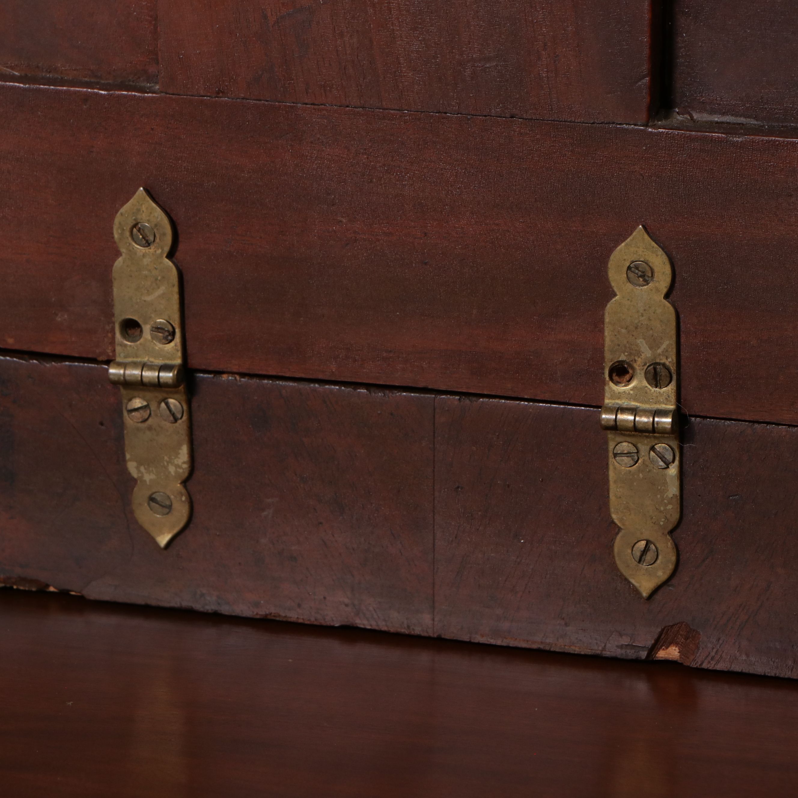 American Sheraton Style Mahogany Plantation Desk, Mid to Late 19th Century