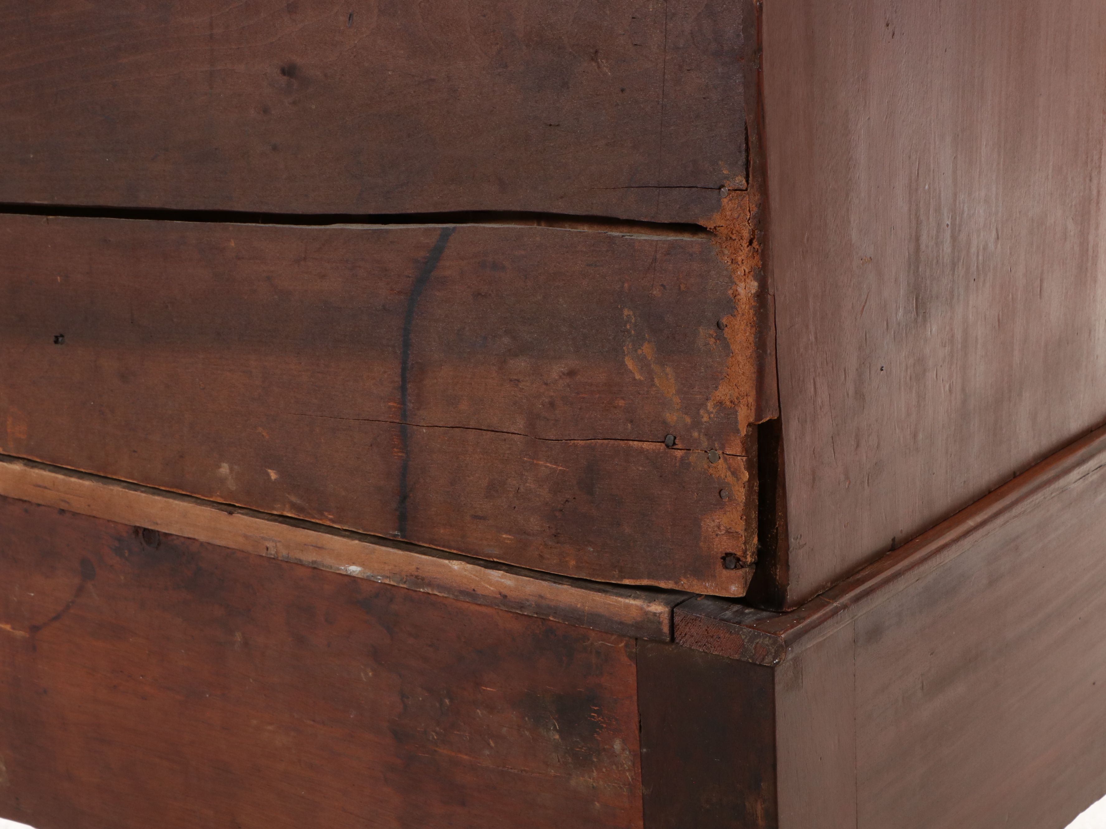 American Sheraton Style Mahogany Plantation Desk, Mid to Late 19th Century