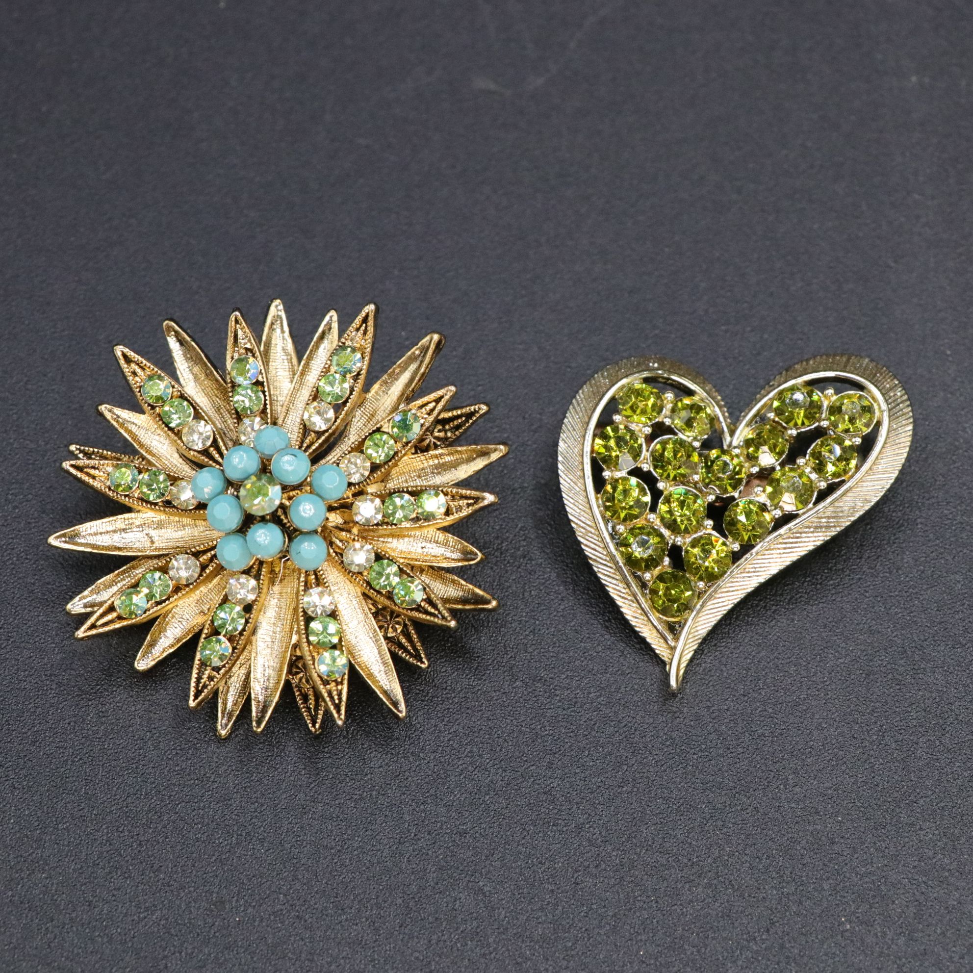 Monet Crystal Rhinestone Poodle with Enamel Watermelon, Peacock & More Brooches