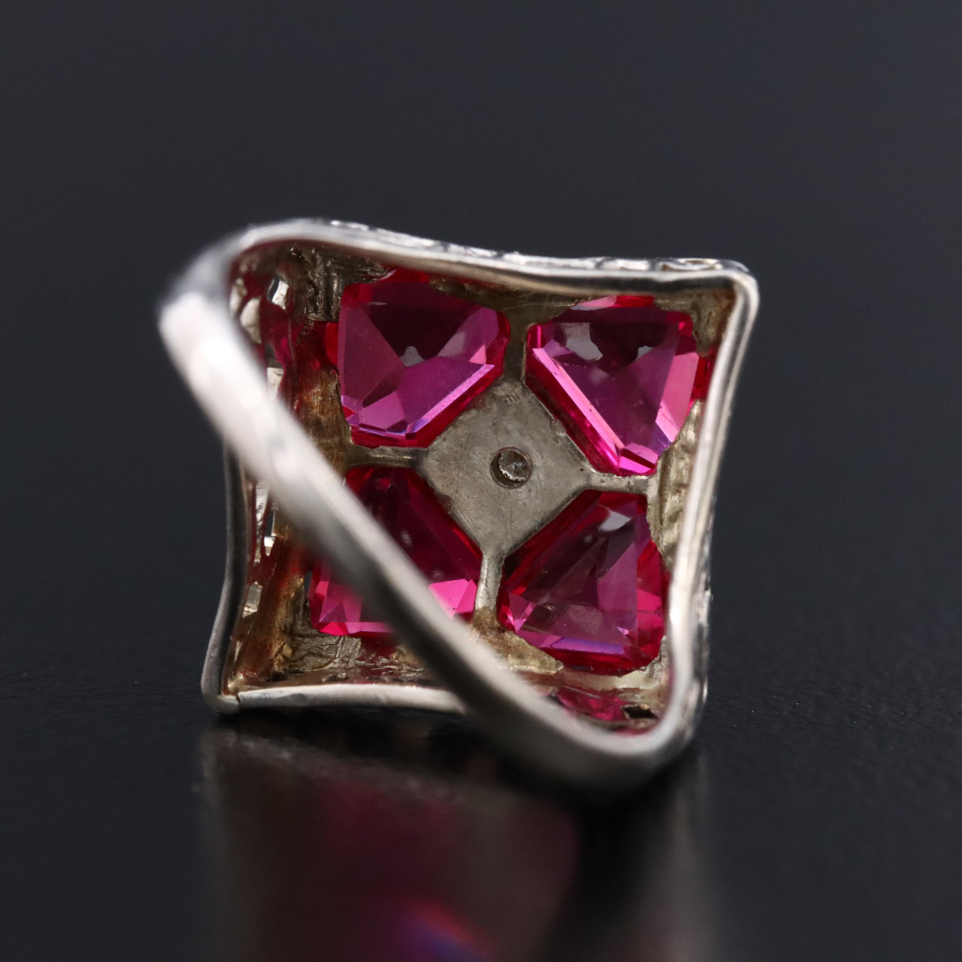 Vintage Ruby and Diamond Ring