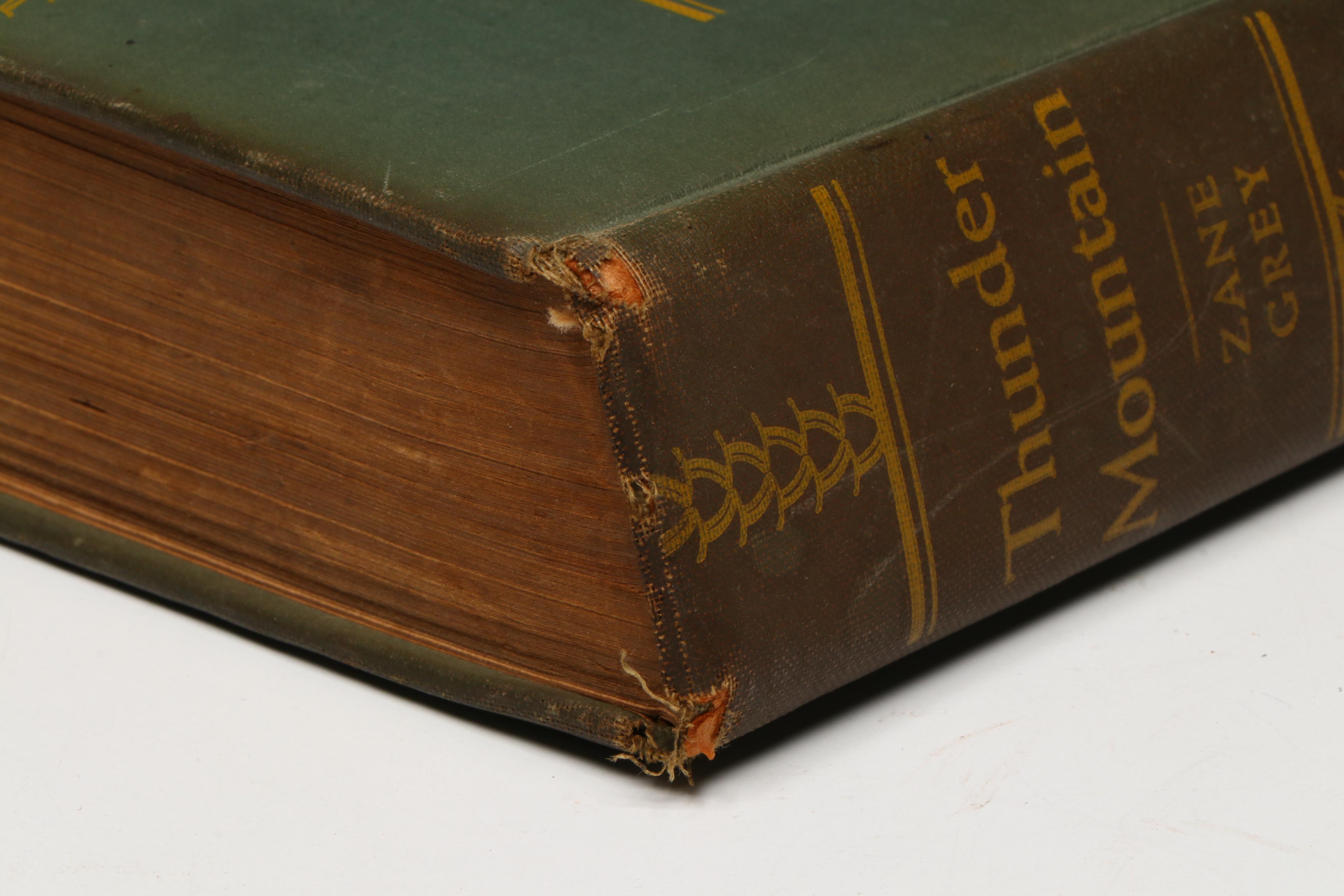 Signed First Edition "Thunder Mountain" by Zane Grey, 1935