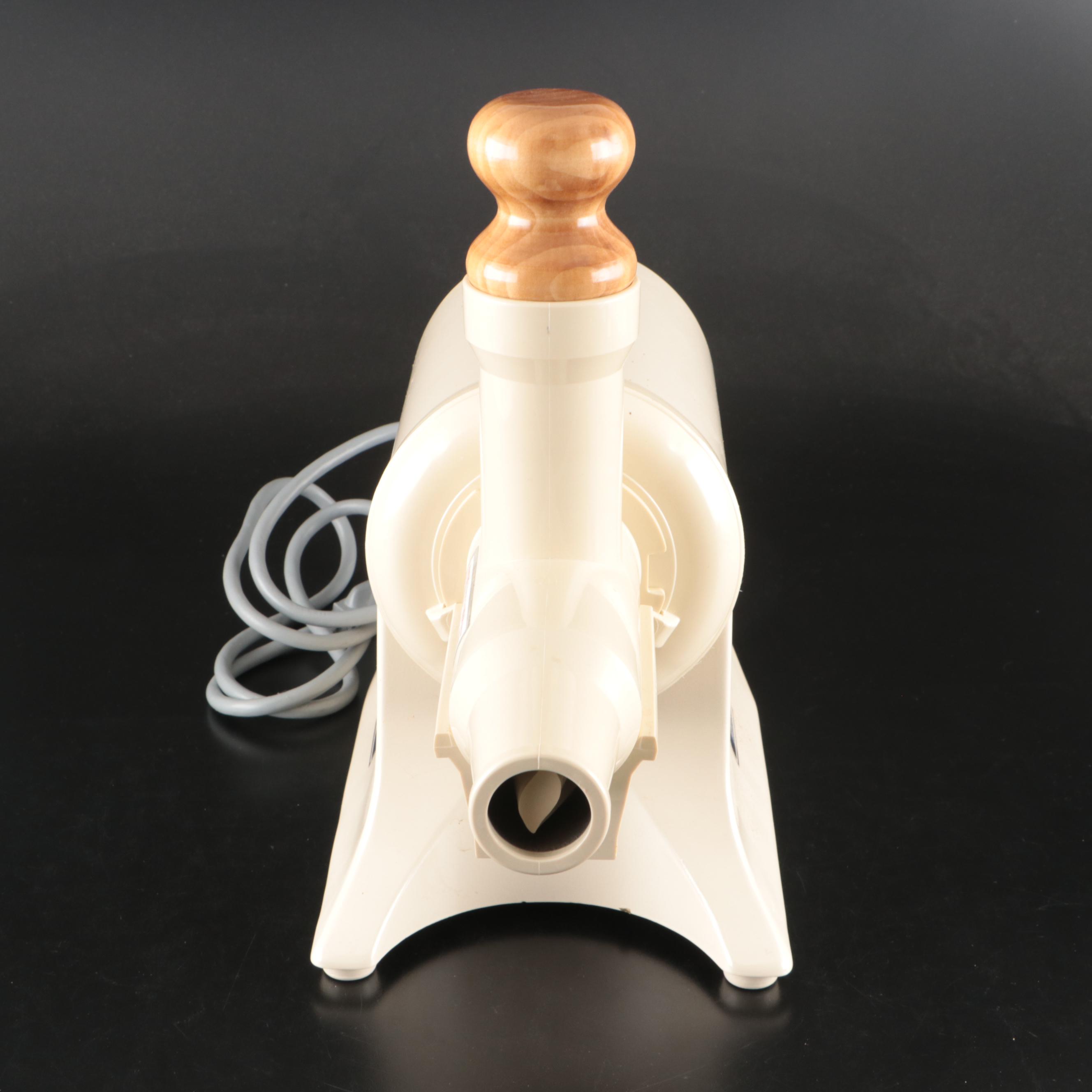 Plastaket Co. Champion Metal Juicer with Attachments and Booklet