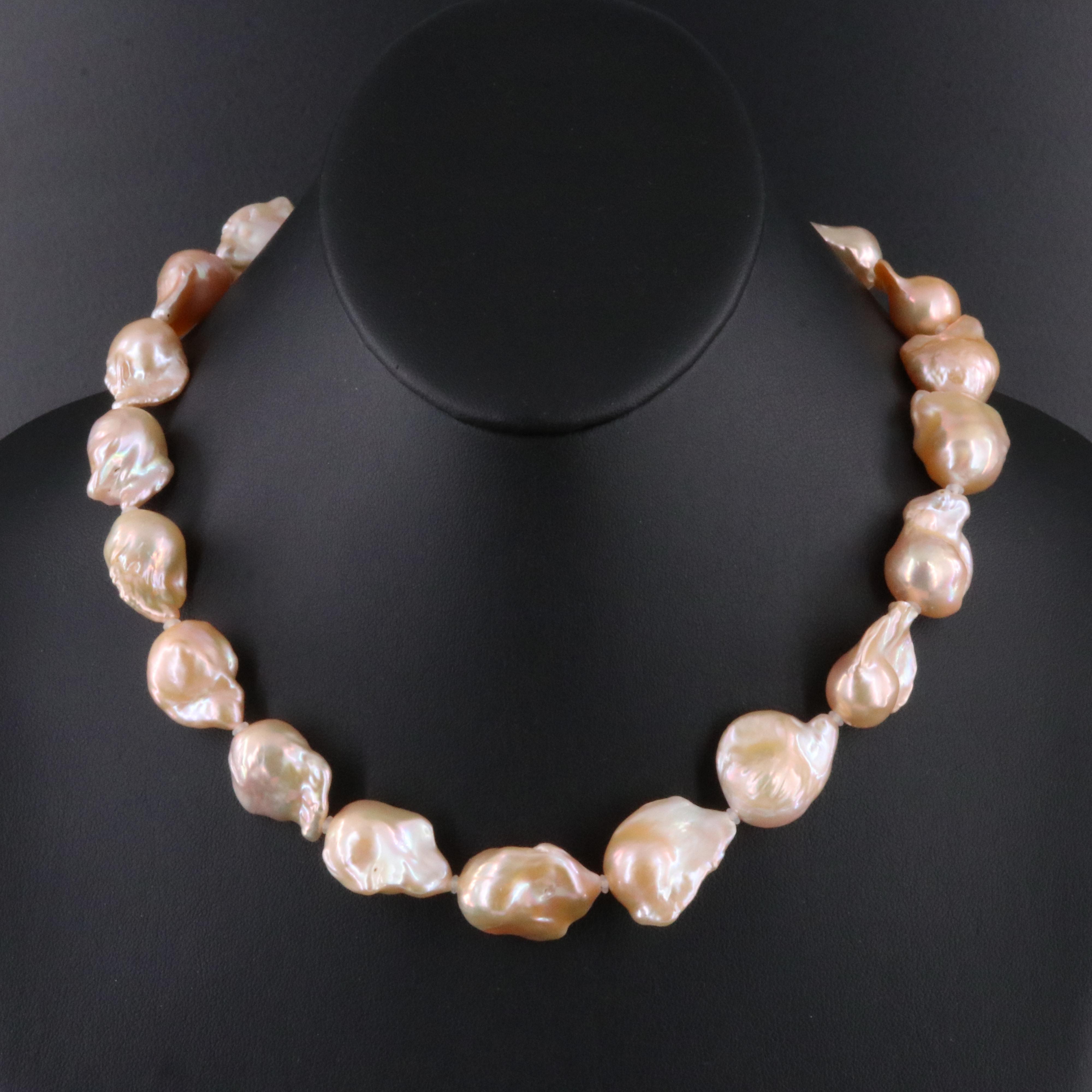 Pearl Necklace with 14K Clasp