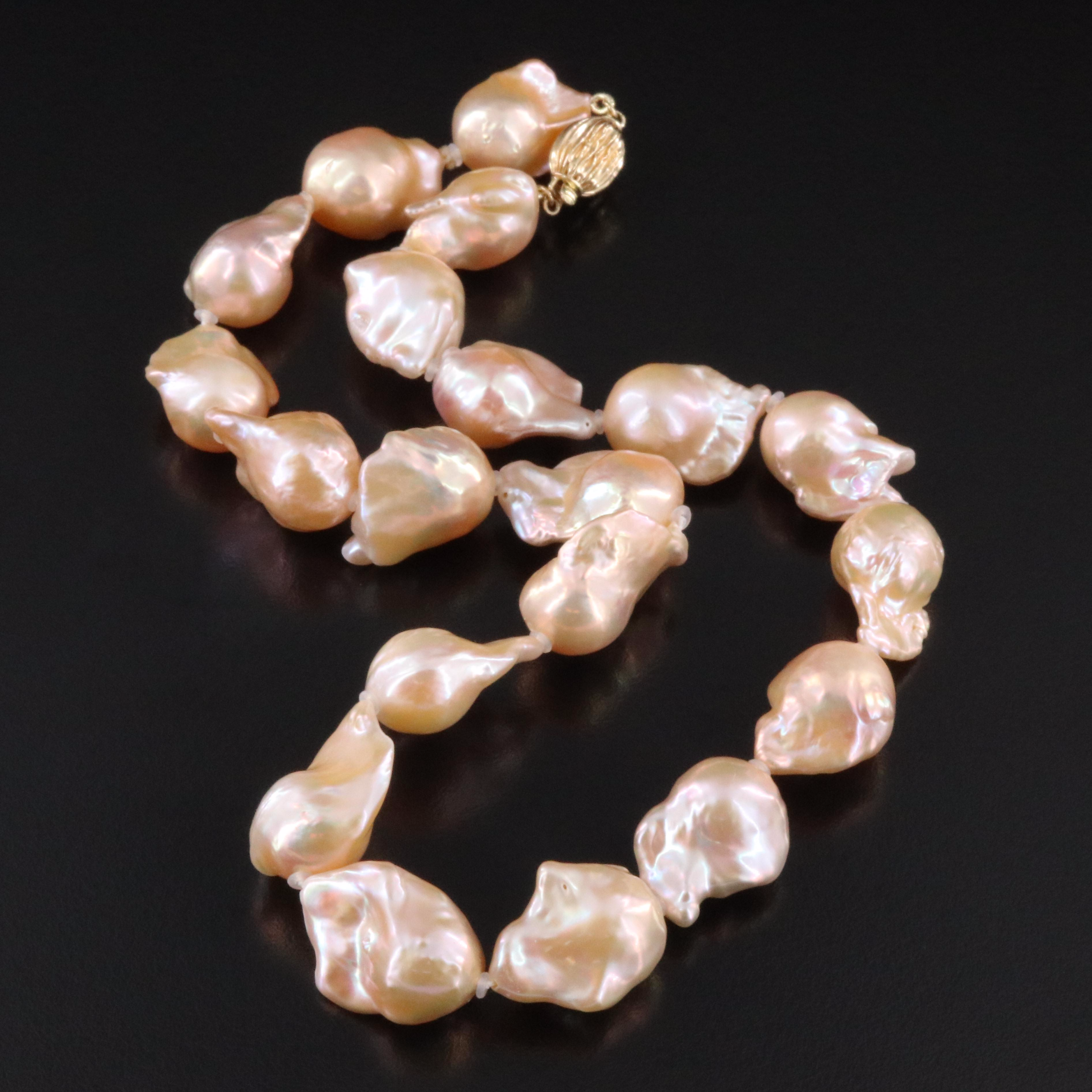 Pearl Necklace with 14K Clasp
