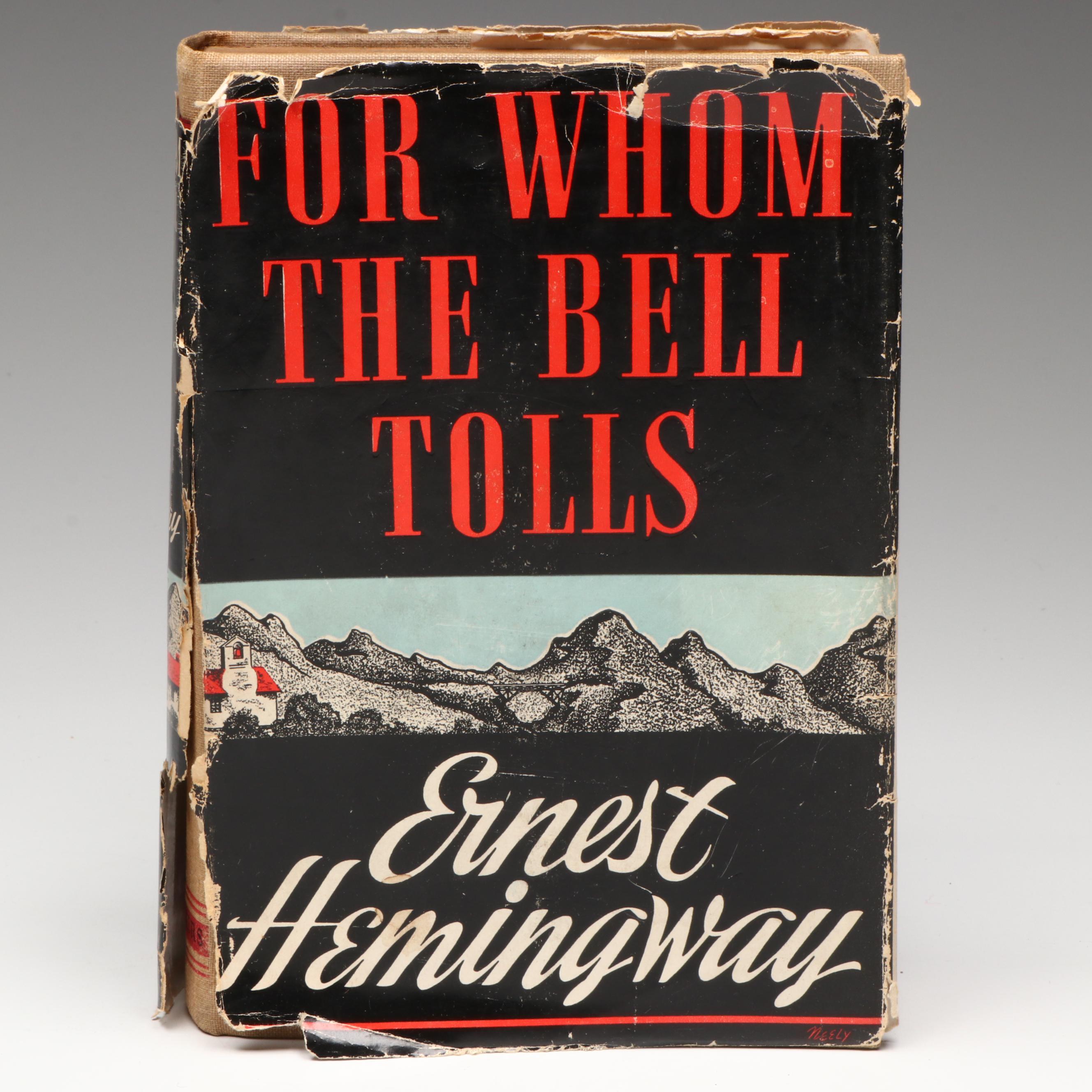 First Edition "For Whom the Bell Tolls" by Ernest Hemingway with Jacket, 1940
