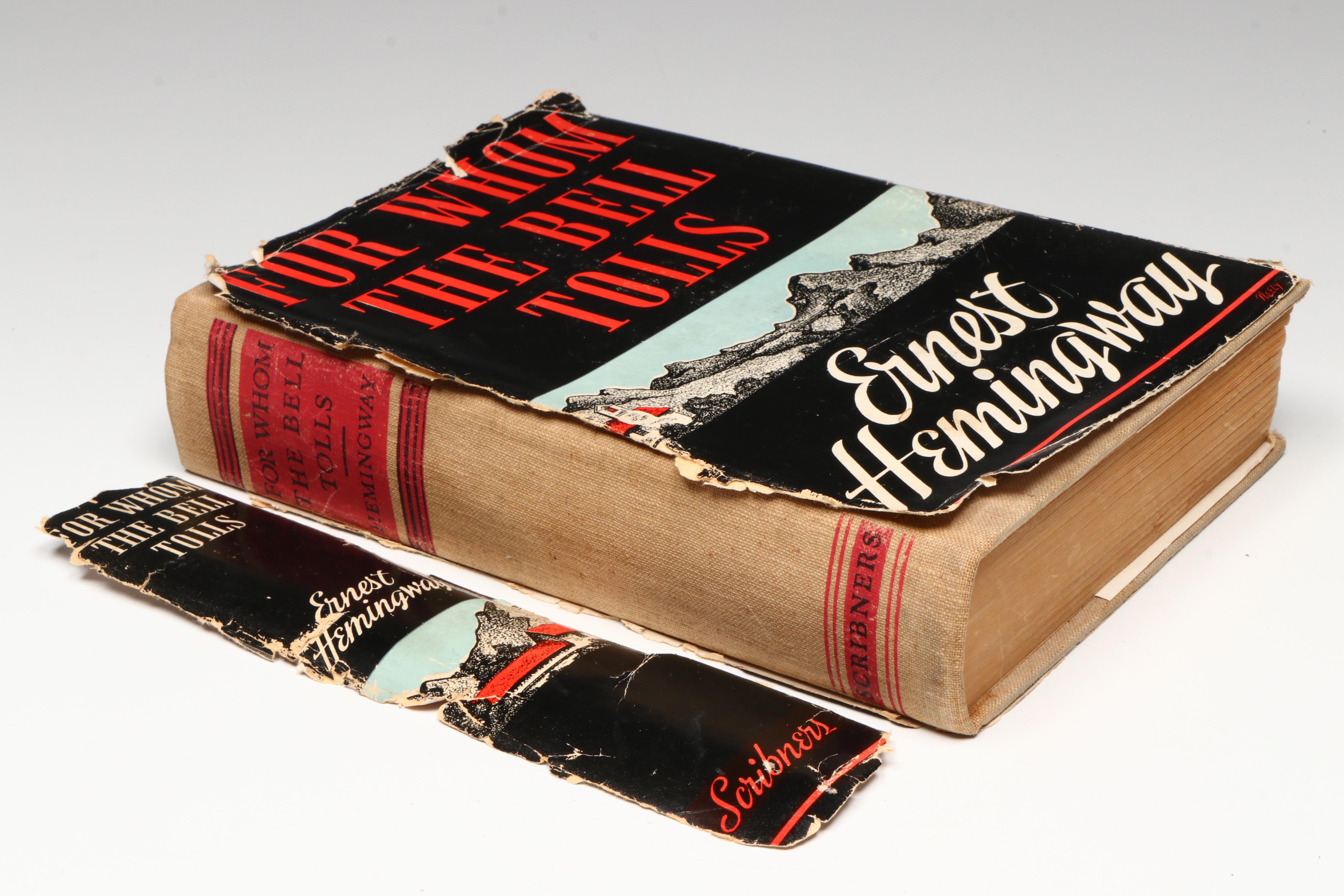First Edition "For Whom the Bell Tolls" by Ernest Hemingway with Jacket, 1940