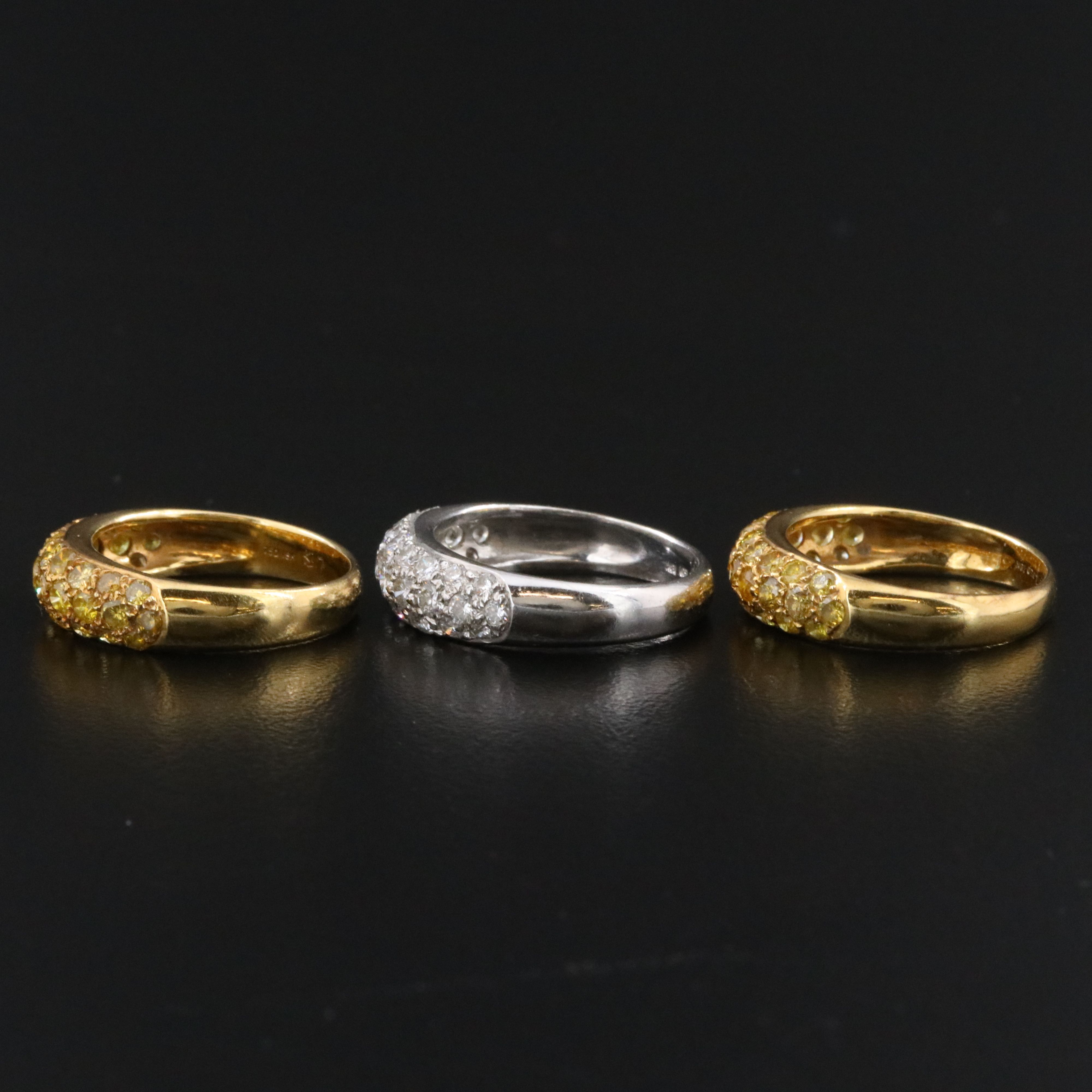 18K 3.25 CTW Diamond Bands