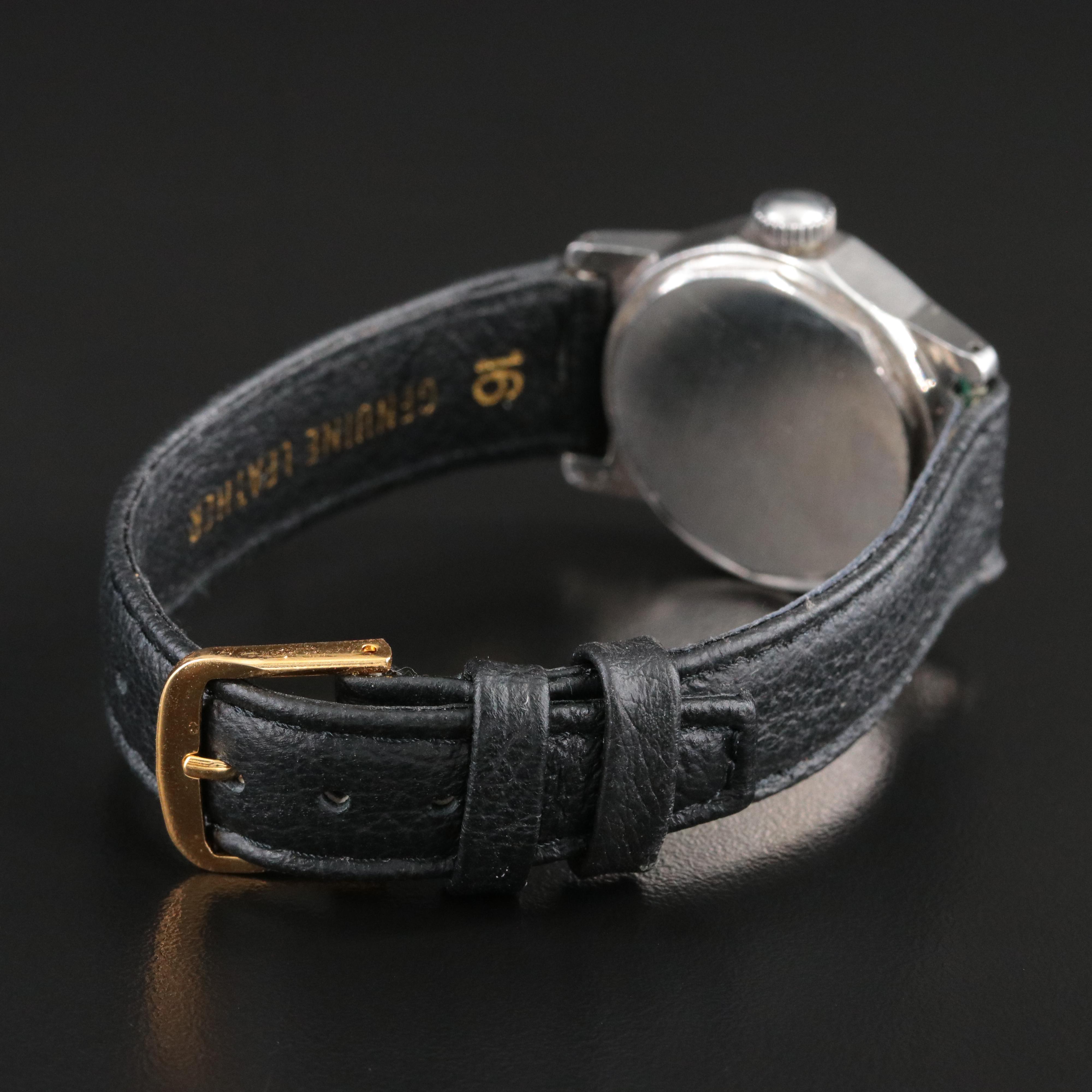 Vintage Mido Multifort Steel Stem Wind Watch