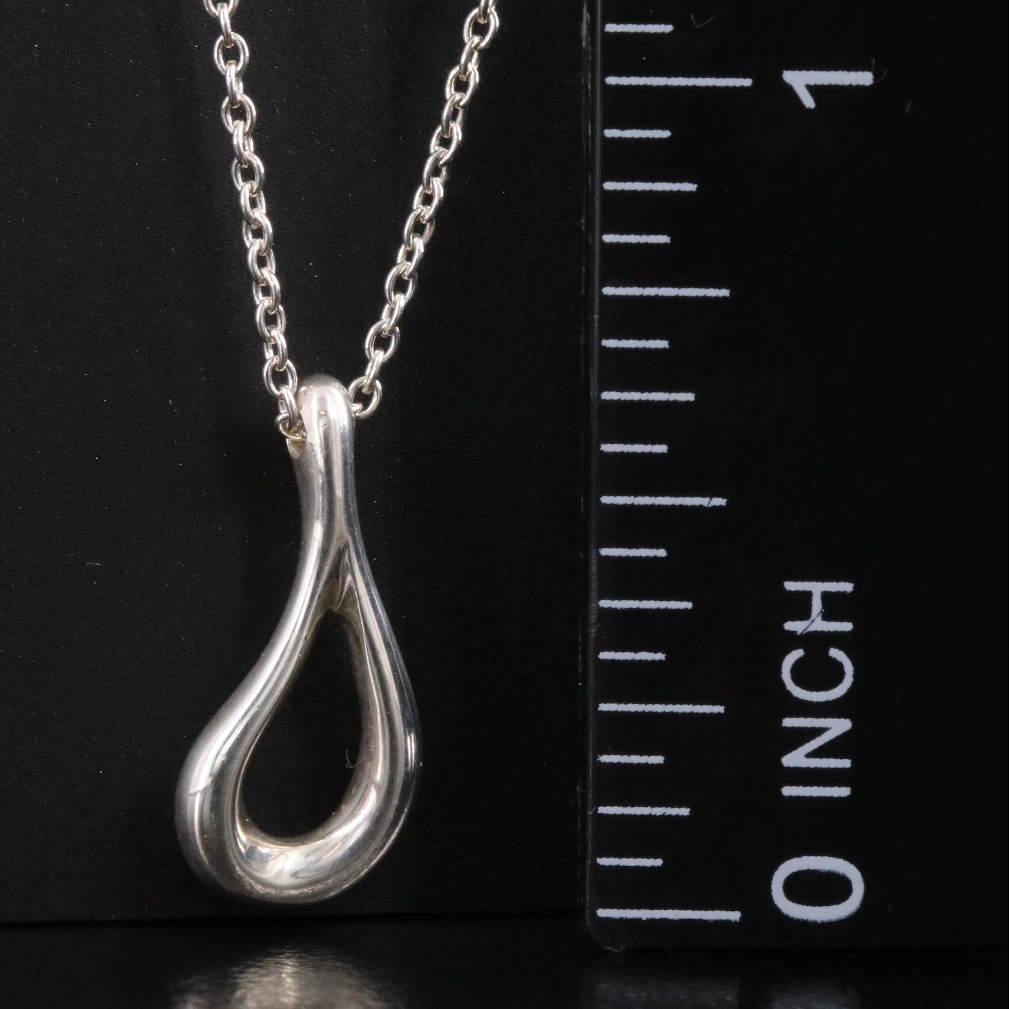Elsa Peretti for Tiffany & Co. Sterling Open Teardrop Necklace