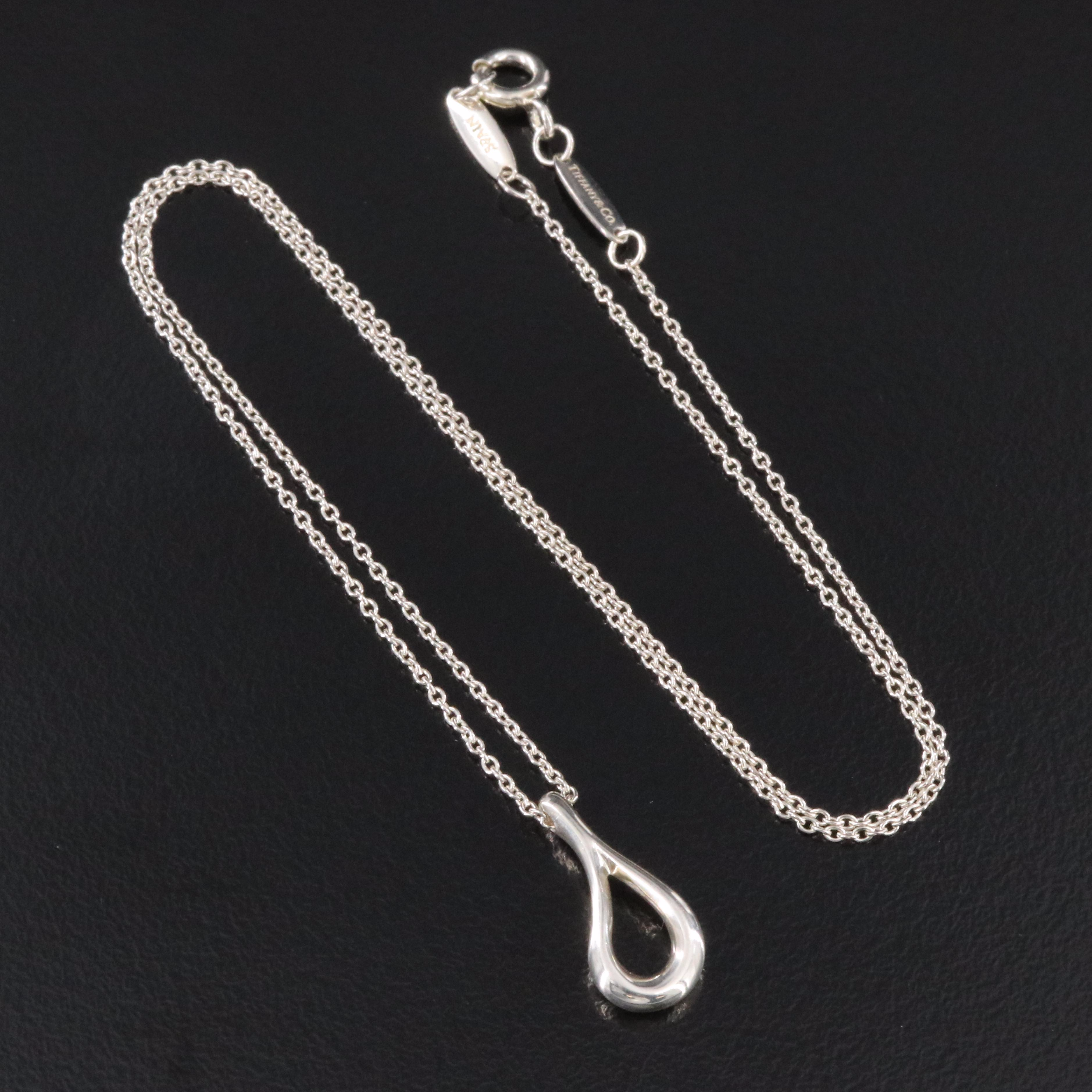 Elsa Peretti for Tiffany & Co. Sterling Open Teardrop Necklace