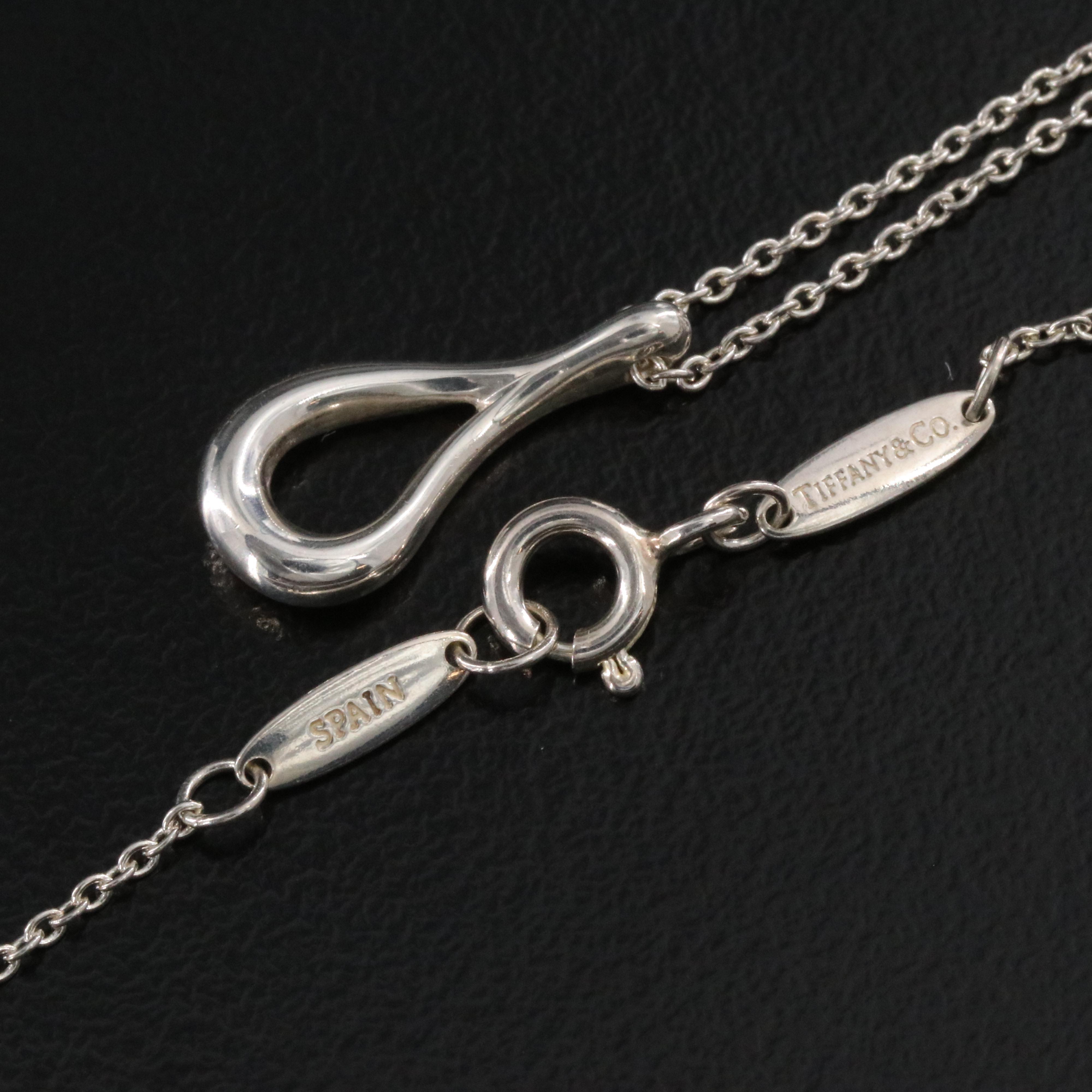 Elsa Peretti for Tiffany & Co. Sterling Open Teardrop Necklace