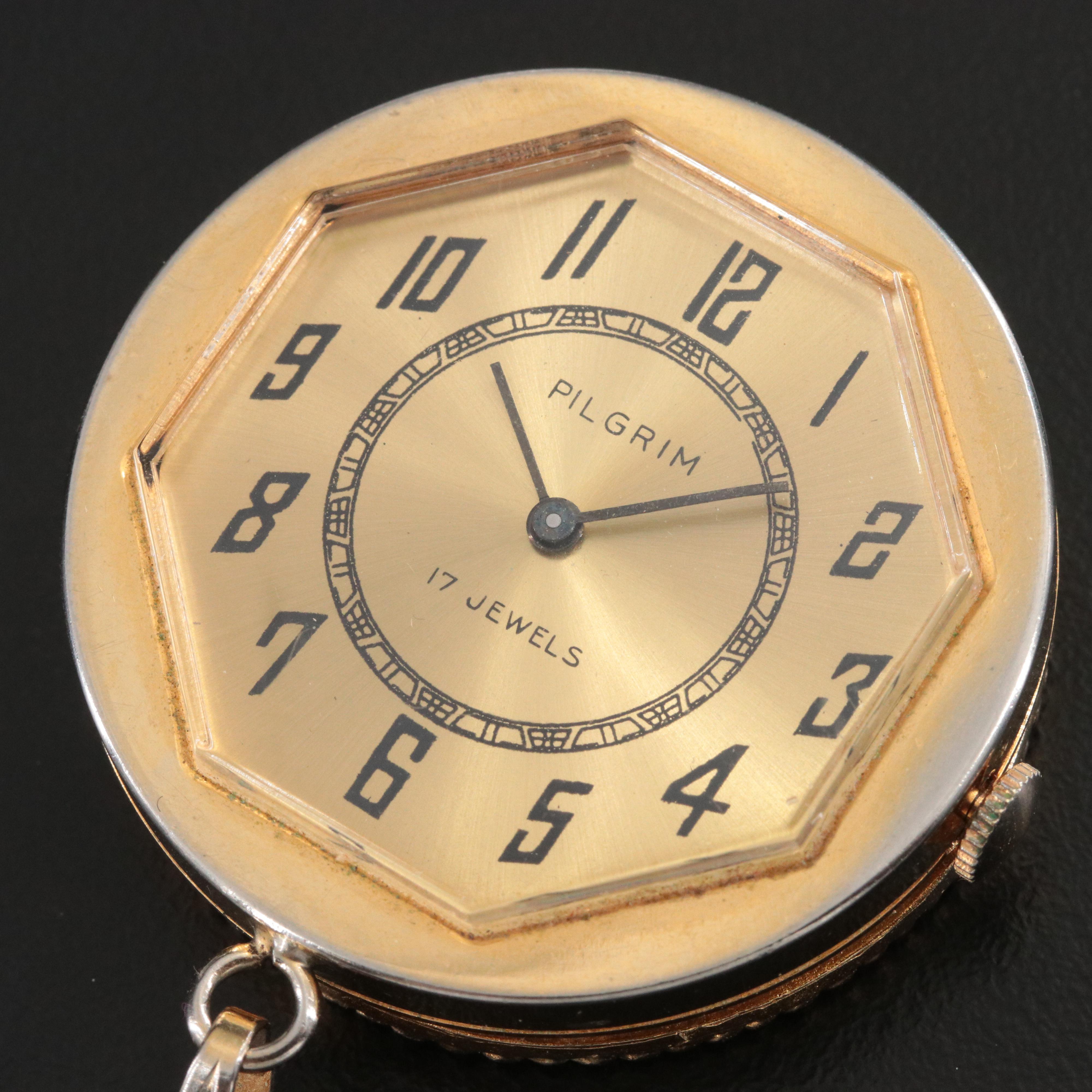 Vintage Victorian Style Pilgrim Pendant Watch # UT28A