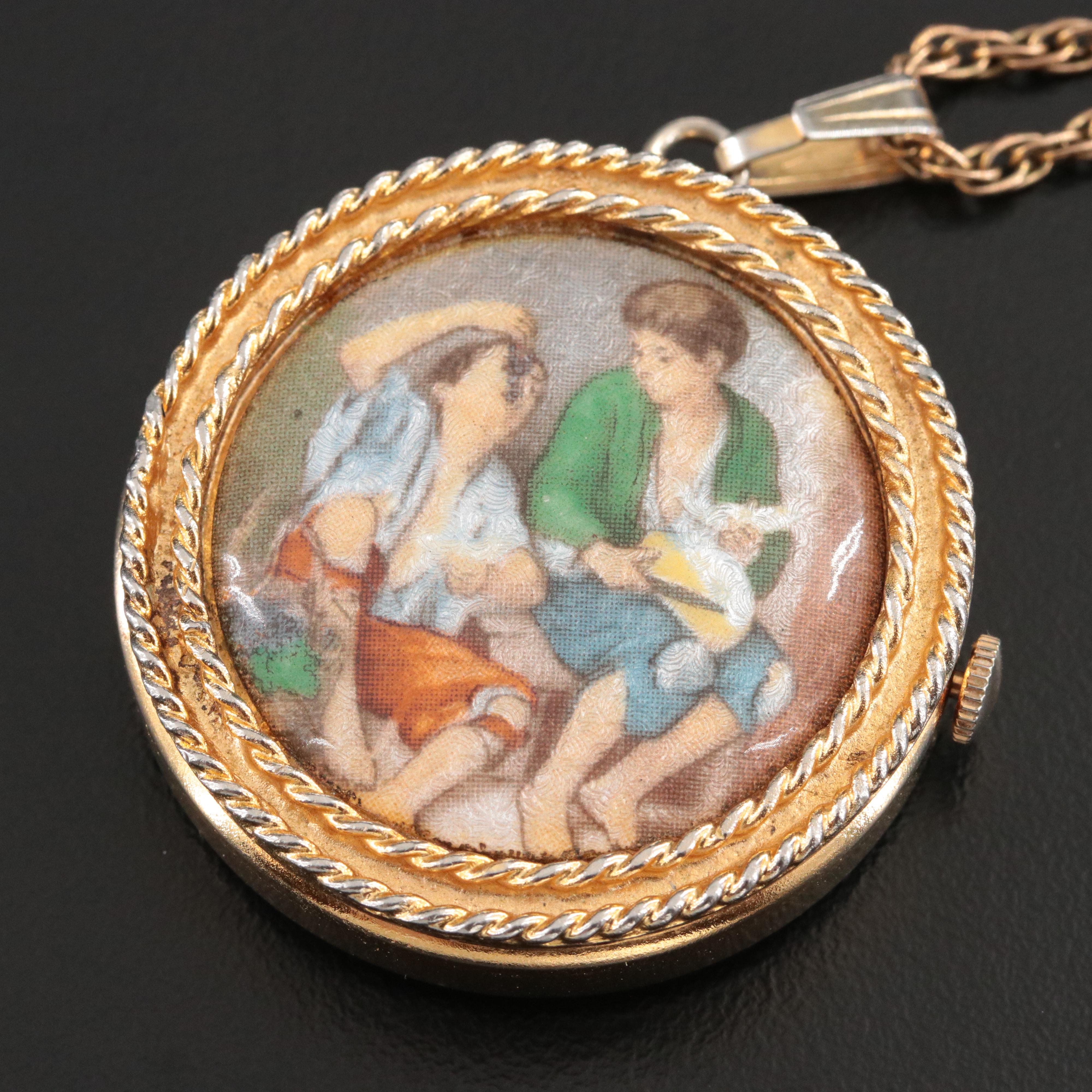 Vintage Victorian Style Pilgrim Pendant Watch # UT28A