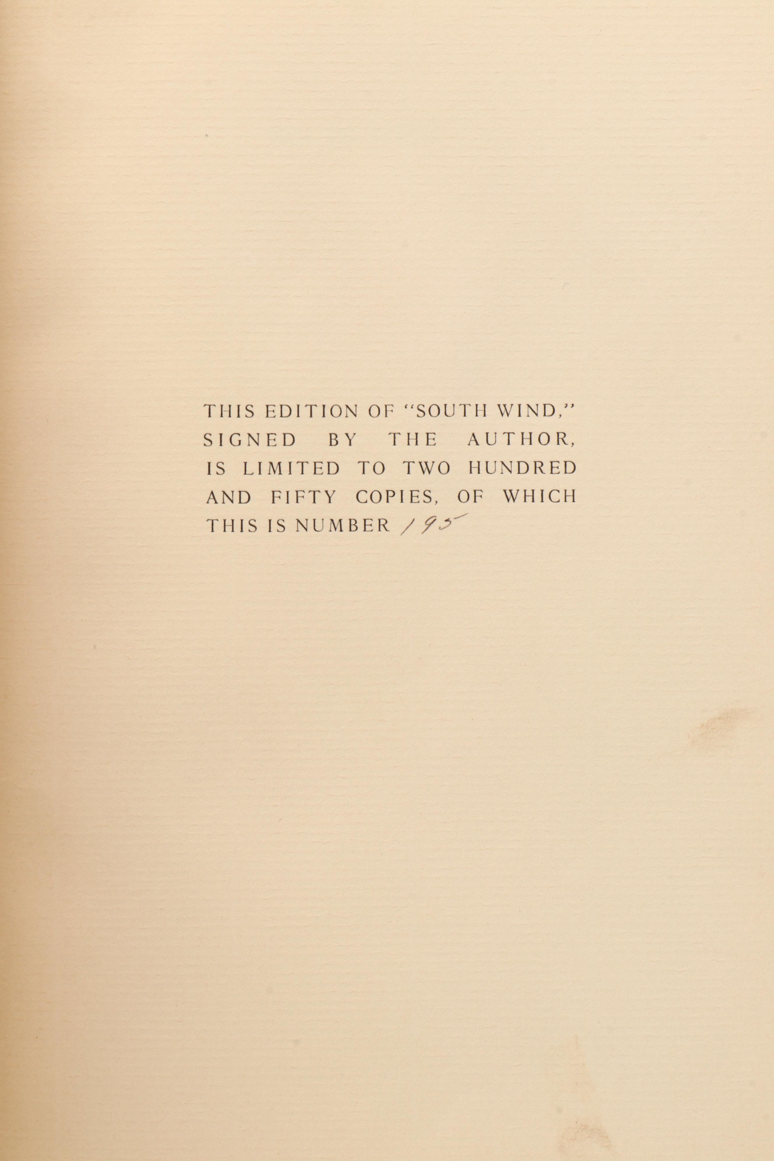 First Illustrated Edition "South Wind" by Norman Douglas, 1928