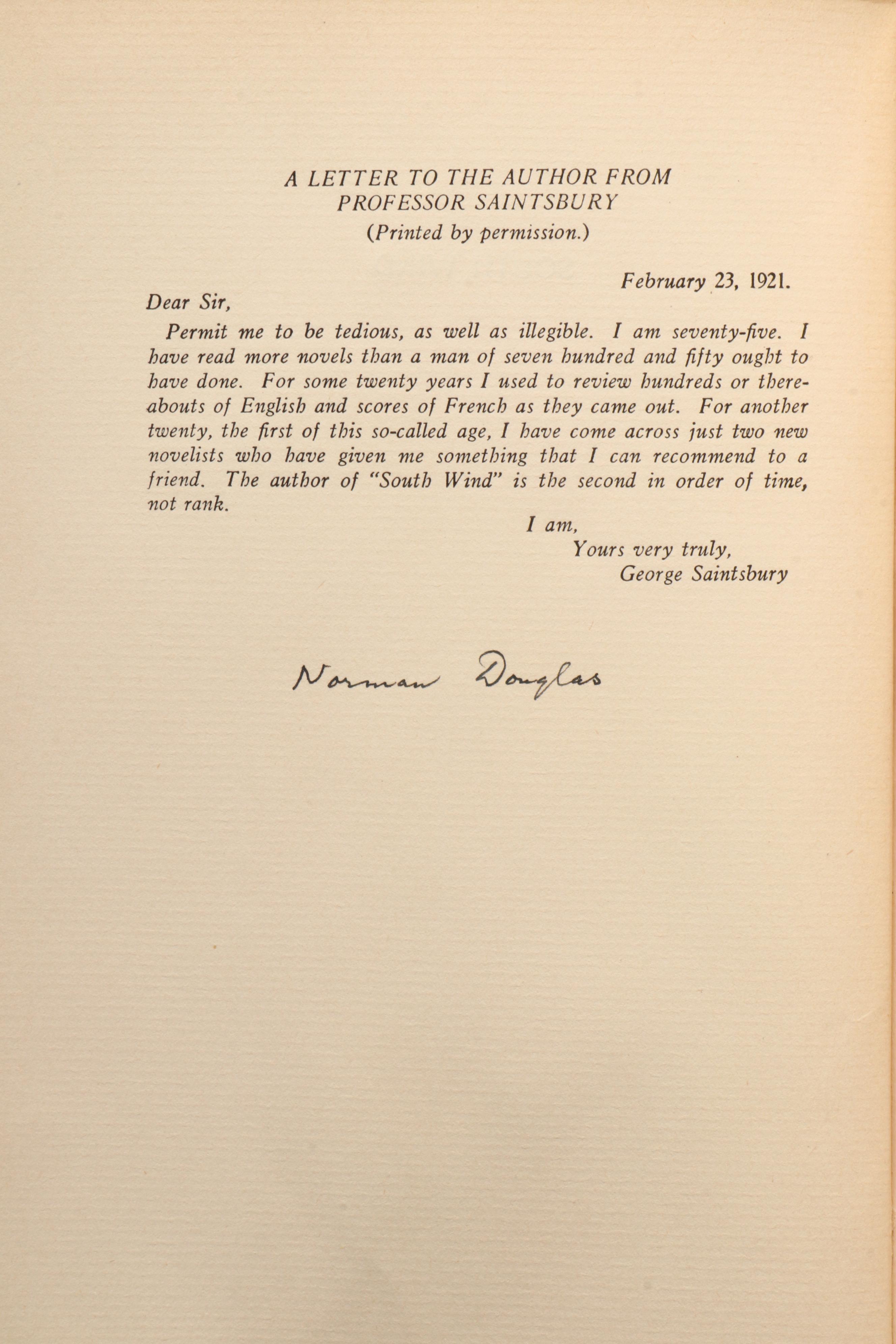 First Illustrated Edition "South Wind" by Norman Douglas, 1928