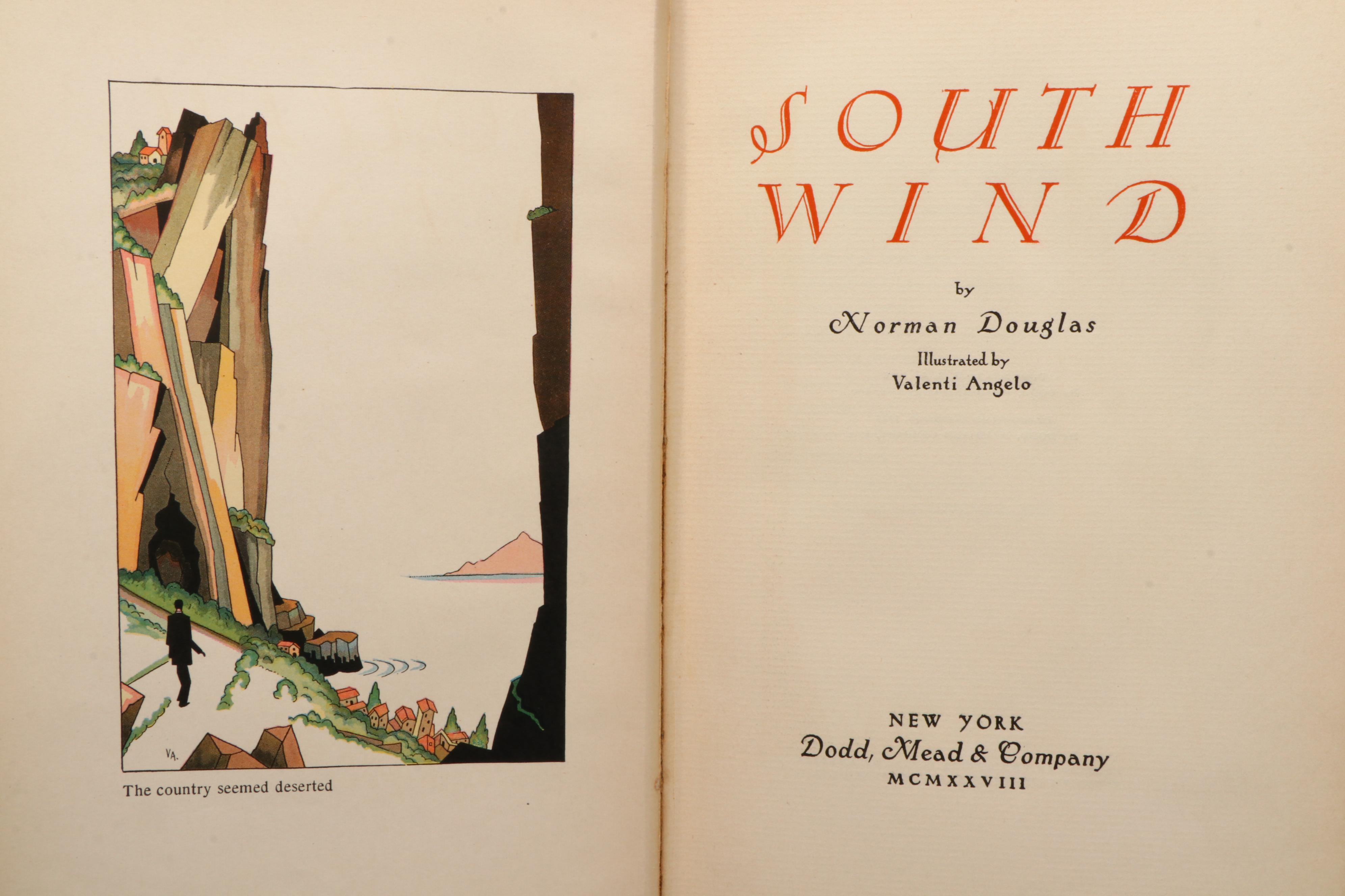 First Illustrated Edition "South Wind" by Norman Douglas, 1928