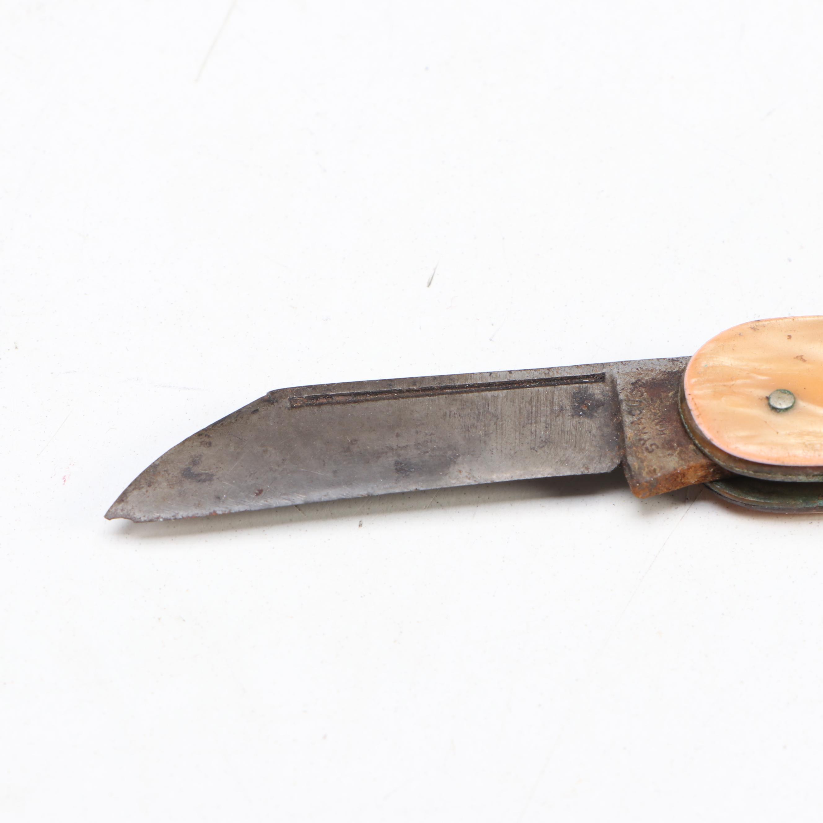 Orange Resin Pocket Knife