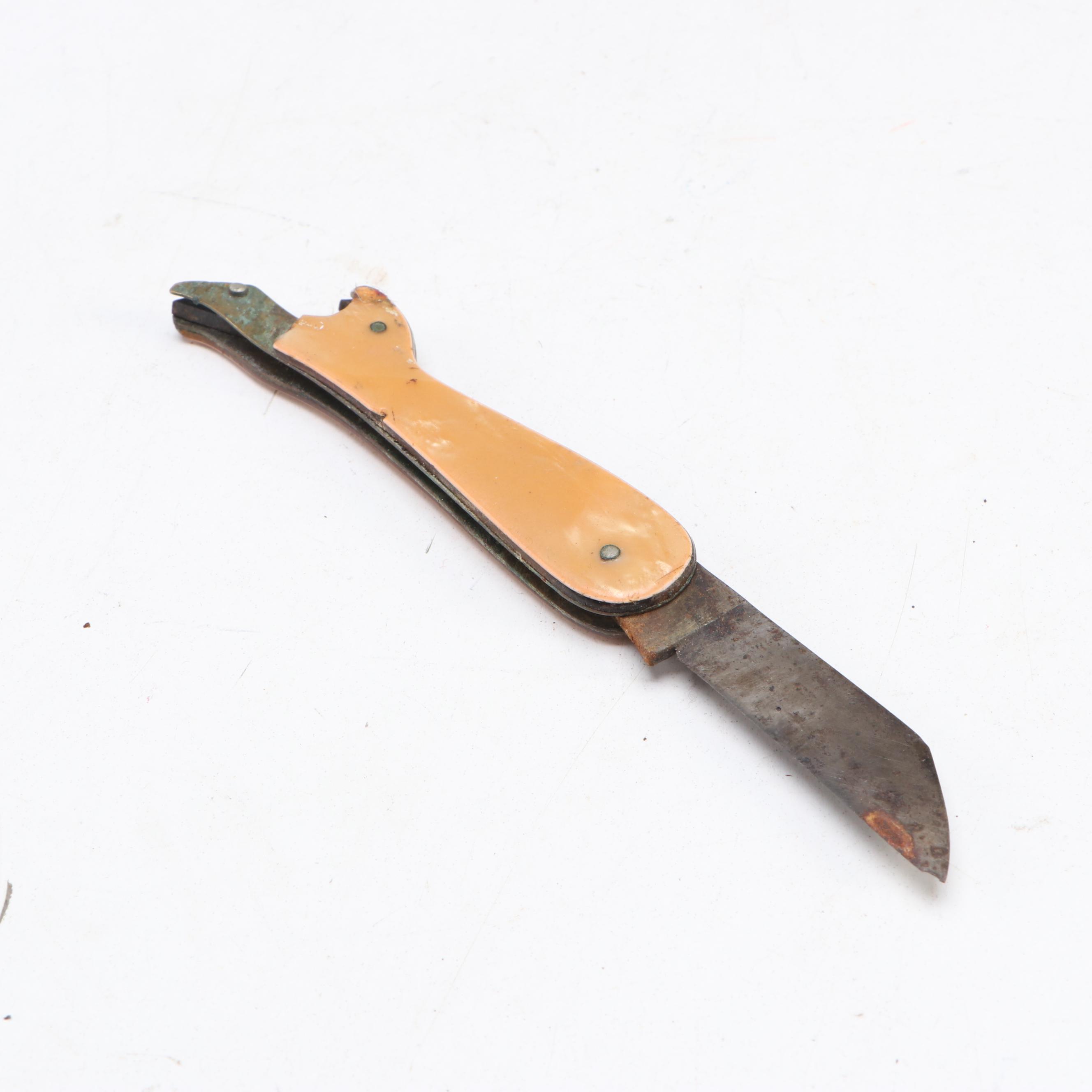Orange Resin Pocket Knife
