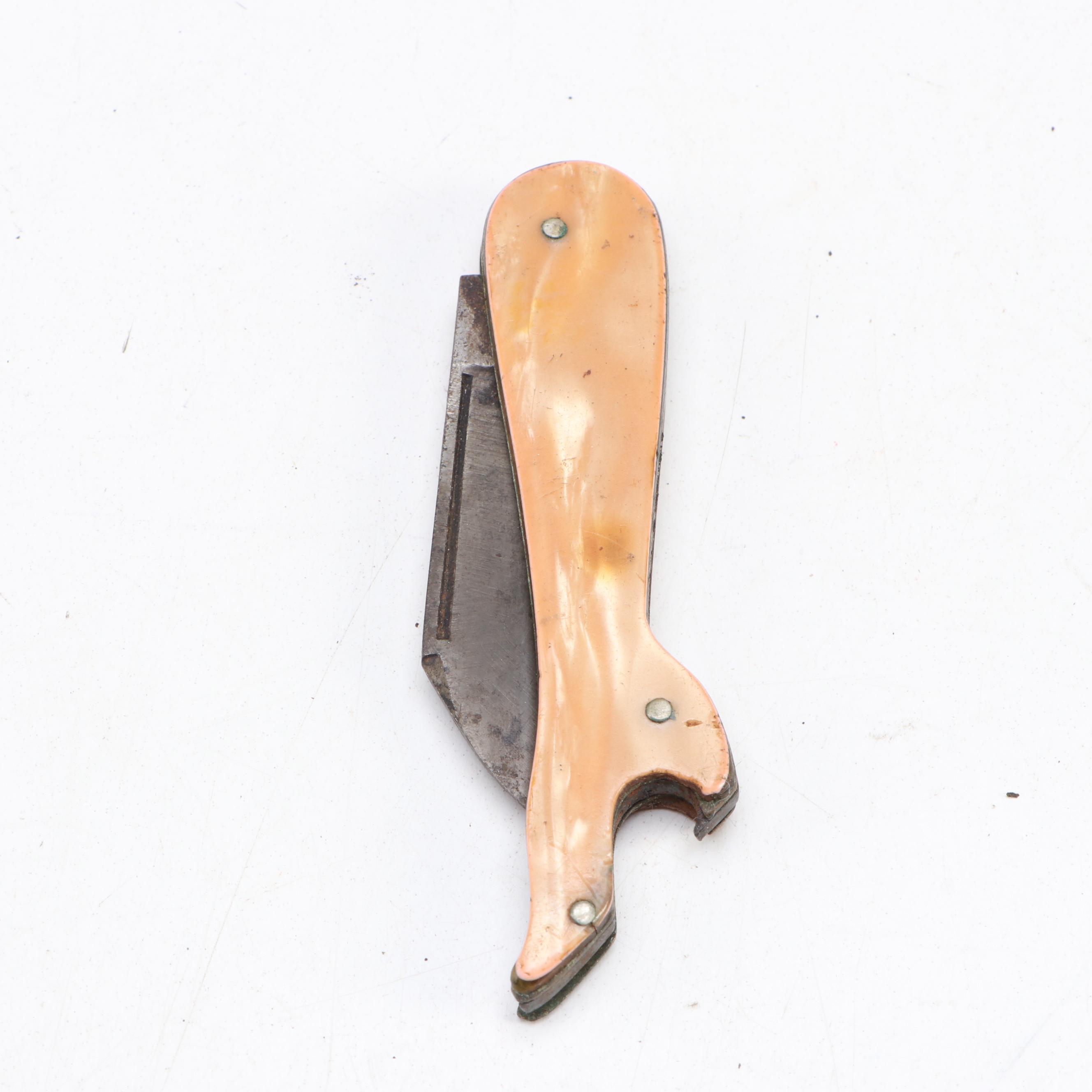 Orange Resin Pocket Knife