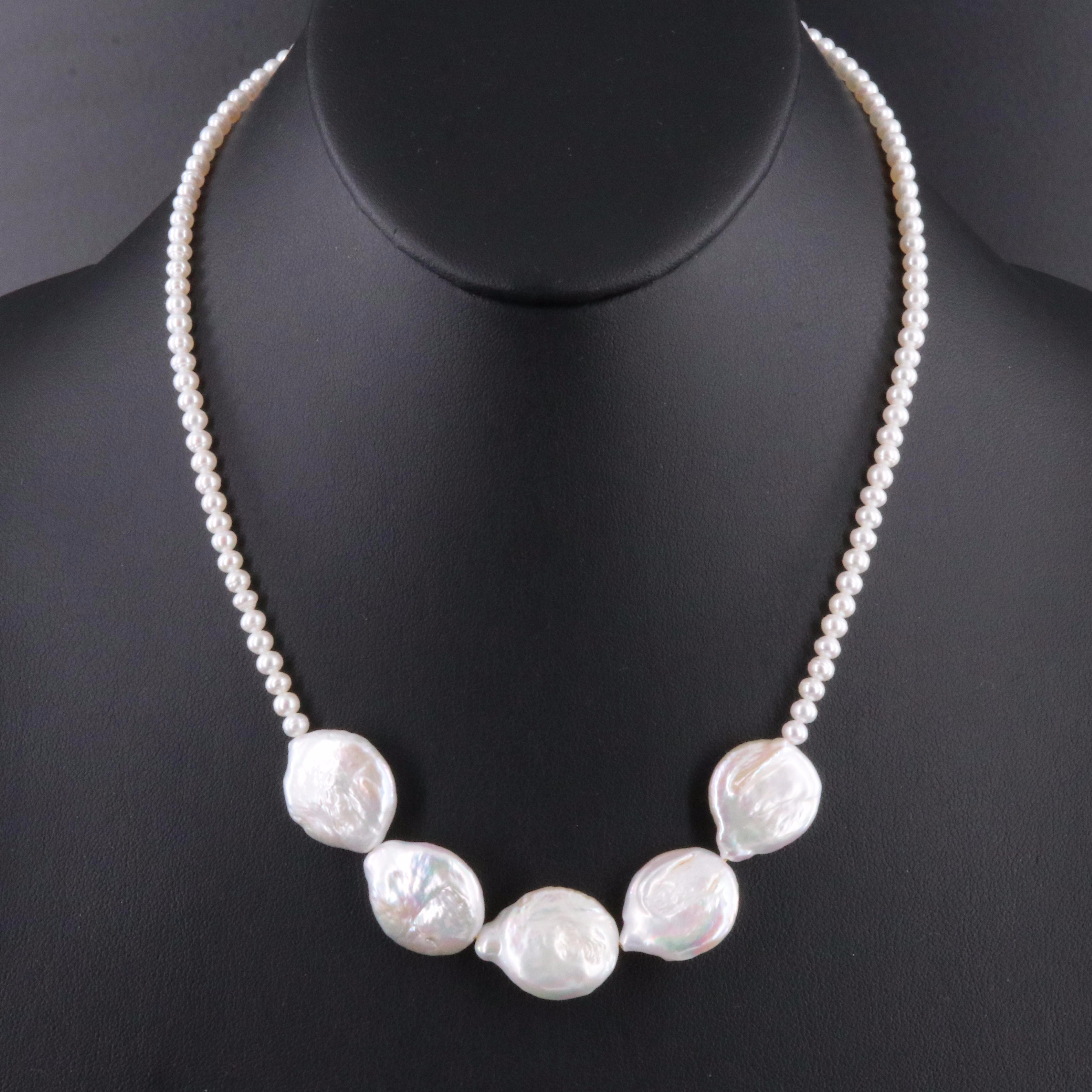 Pearl Necklace with 18K Clasp