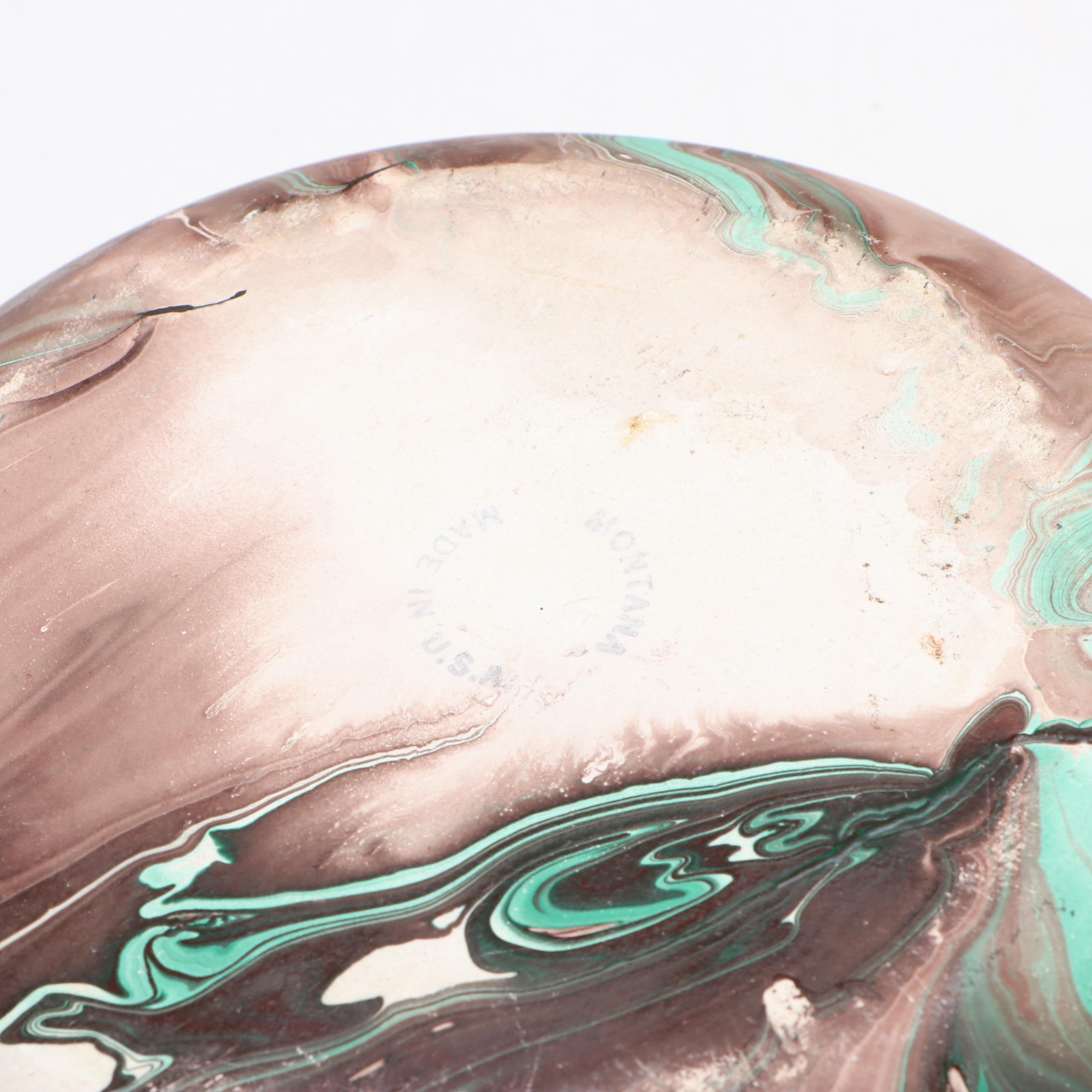 Montana and Other Marbled Ceramic Planters, Vases, and Flower Frog