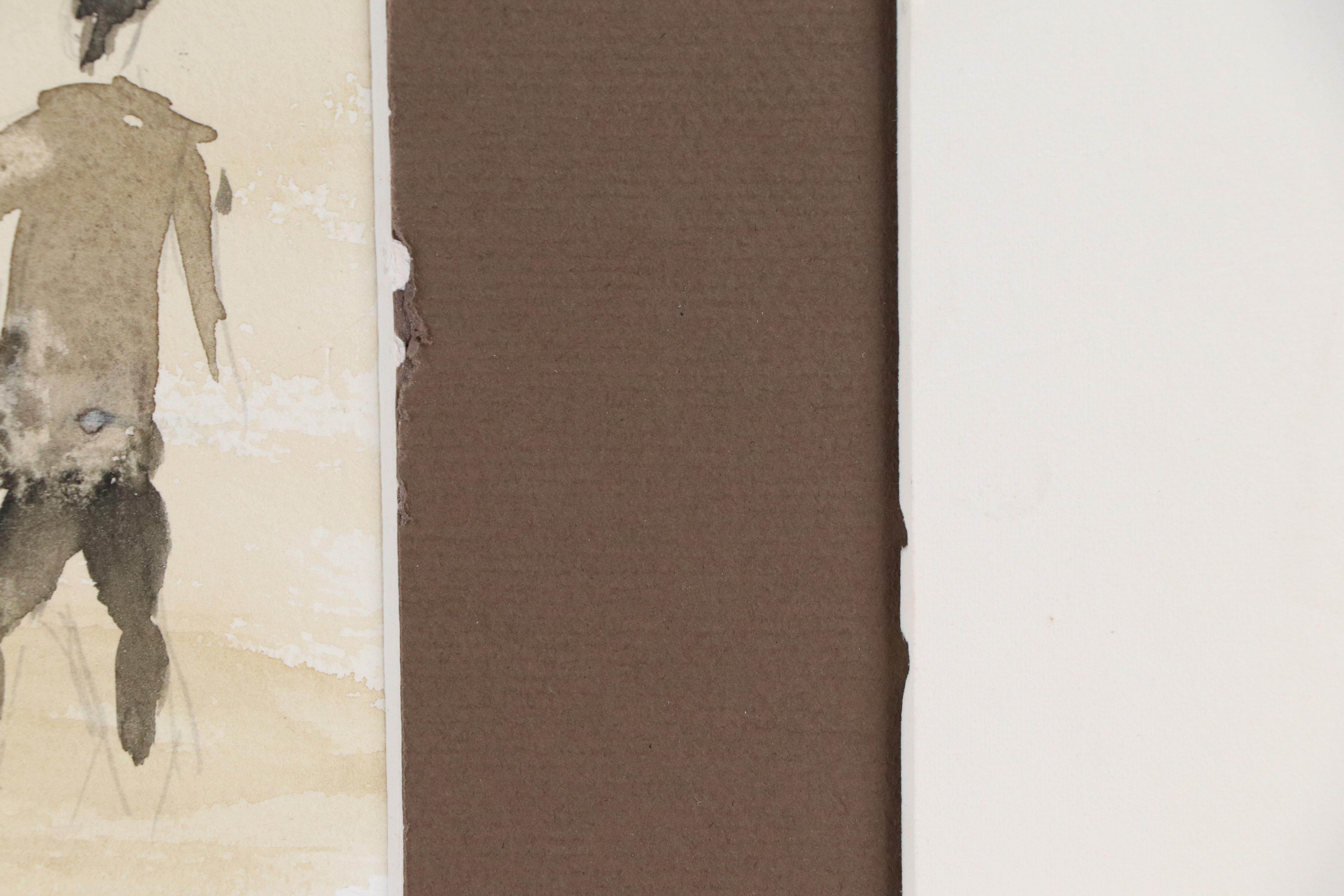 D. DeMeo Watercolor Painting of Venetian Lagoon and Gondolas, 1997