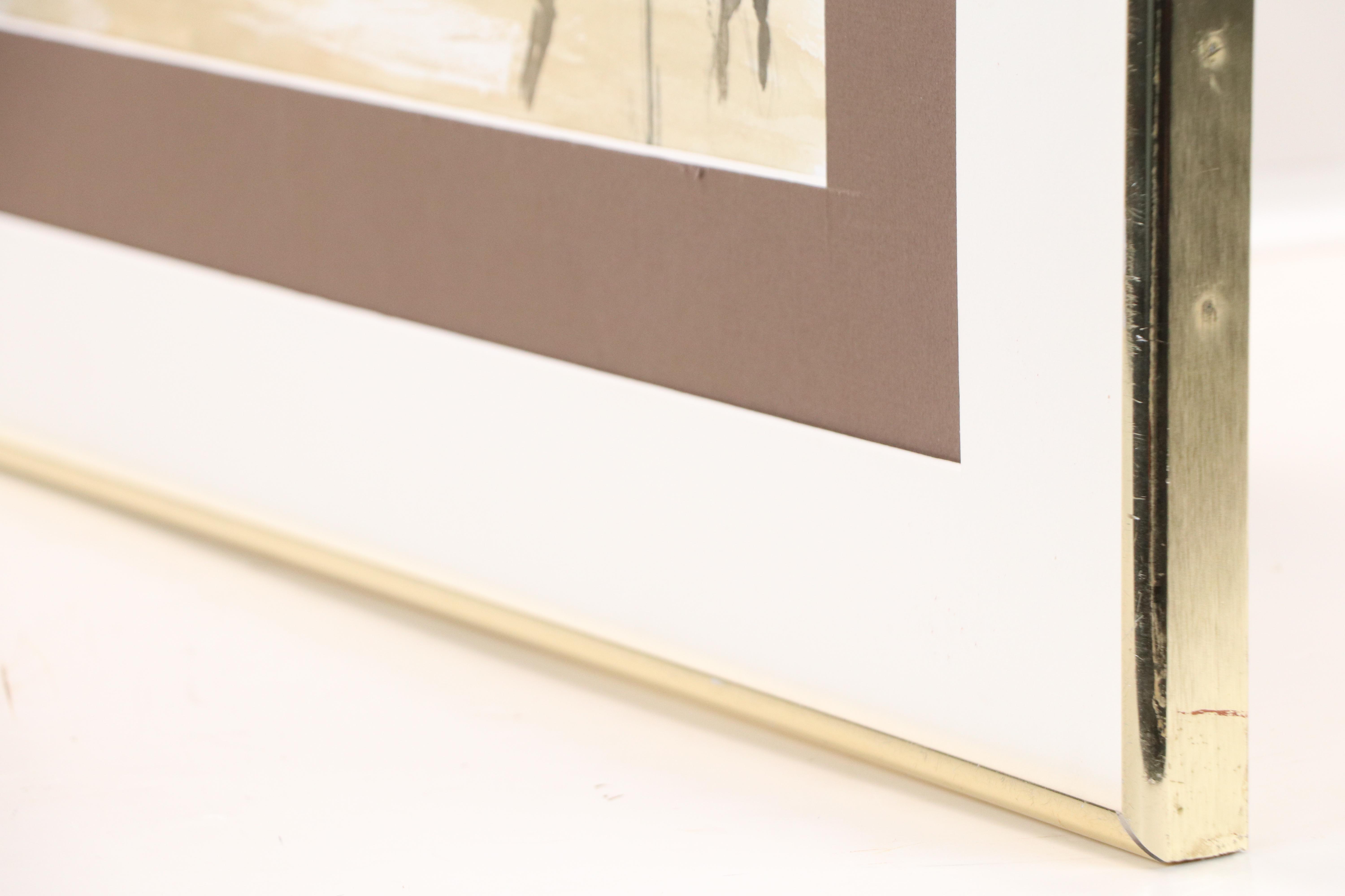 D. DeMeo Watercolor Painting of Venetian Lagoon and Gondolas, 1997