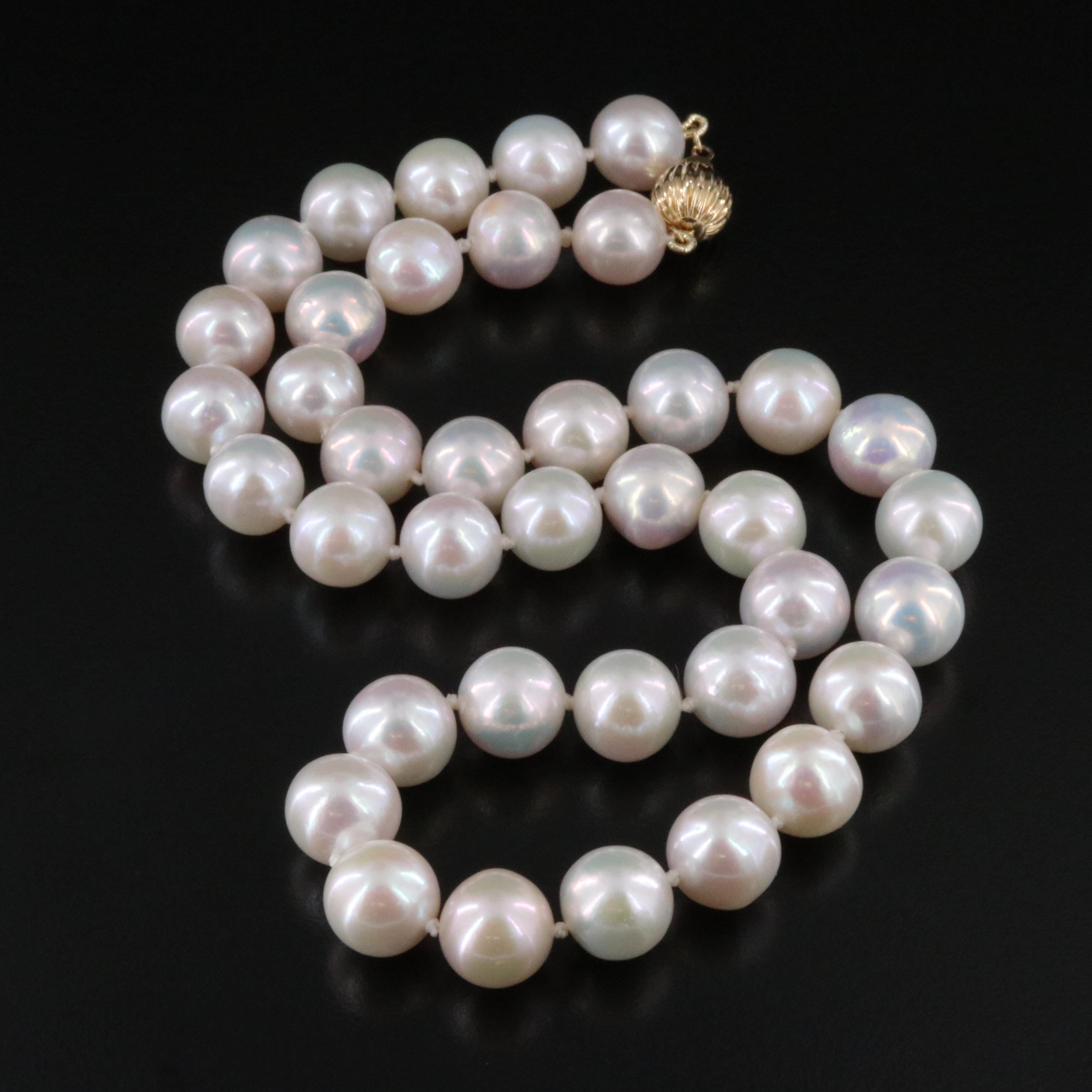 Pearl Necklace with 14K Clasp
