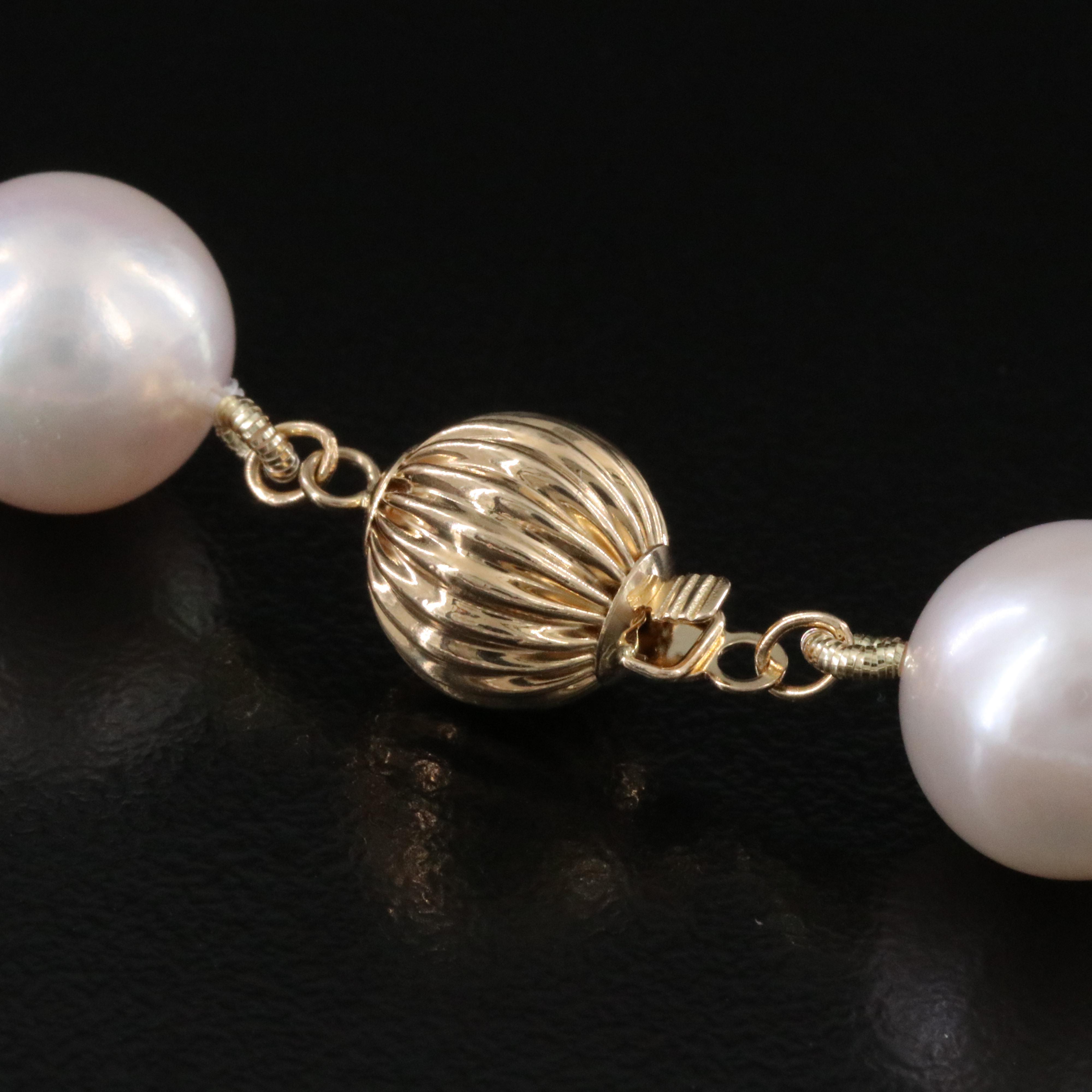 Pearl Necklace with 14K Clasp