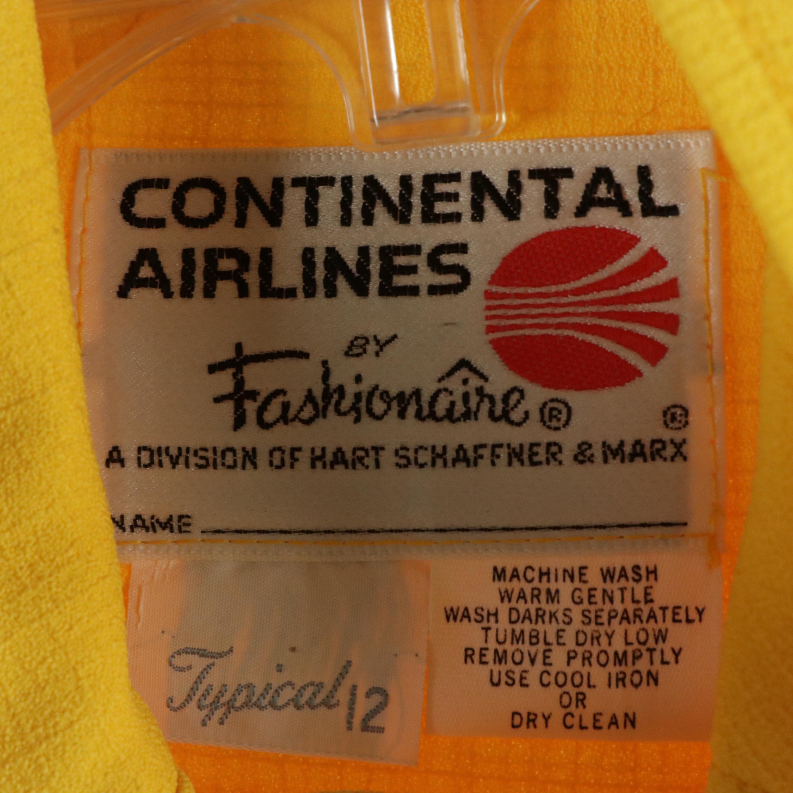 Vintage Stewardess Uniform Dresses Including Continental Airlines