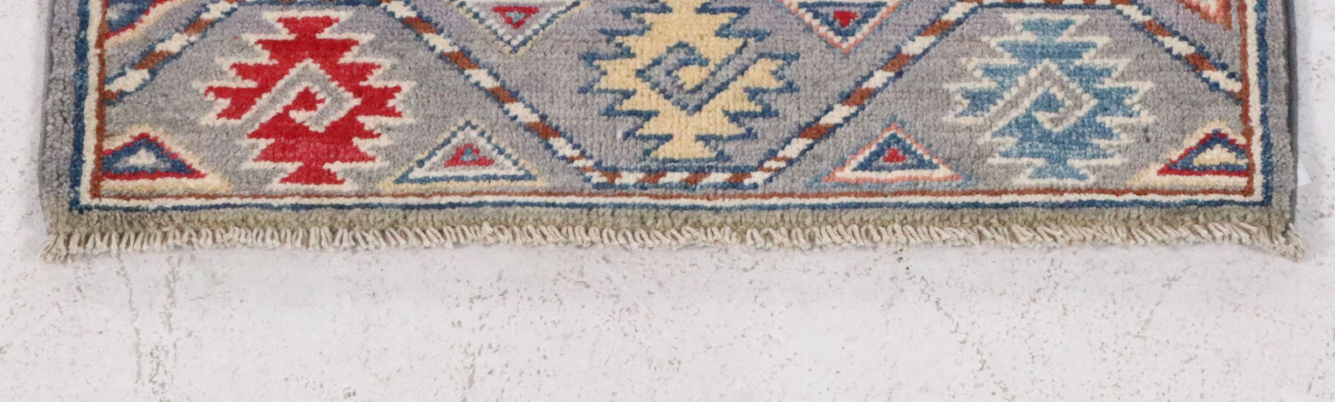 2'1 x 5'10 Hand-Knotted Pakistani Kazak Accent Rug