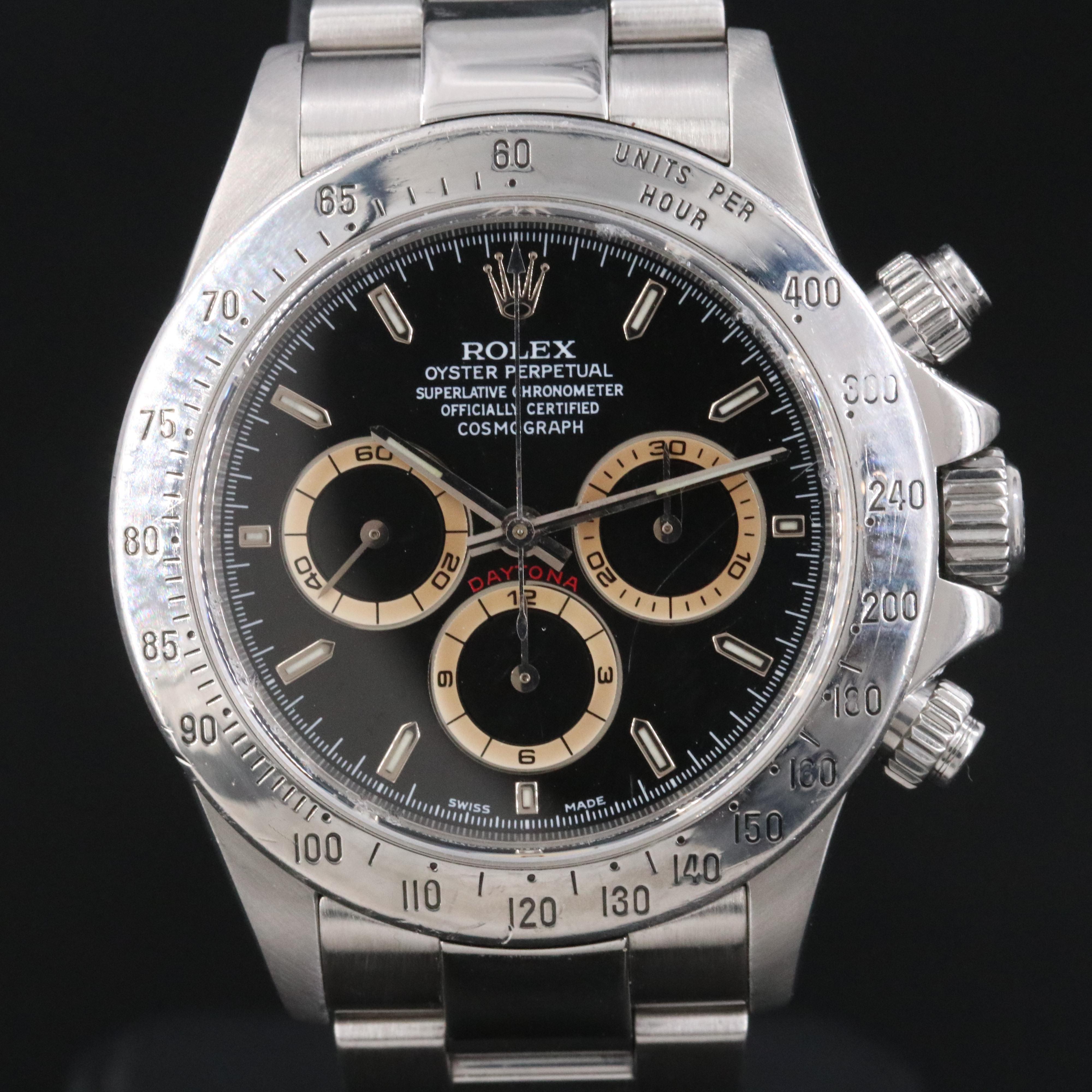 1999 Rolex Cosmograph Daytona Black Dial Oyster Bracelet Watch