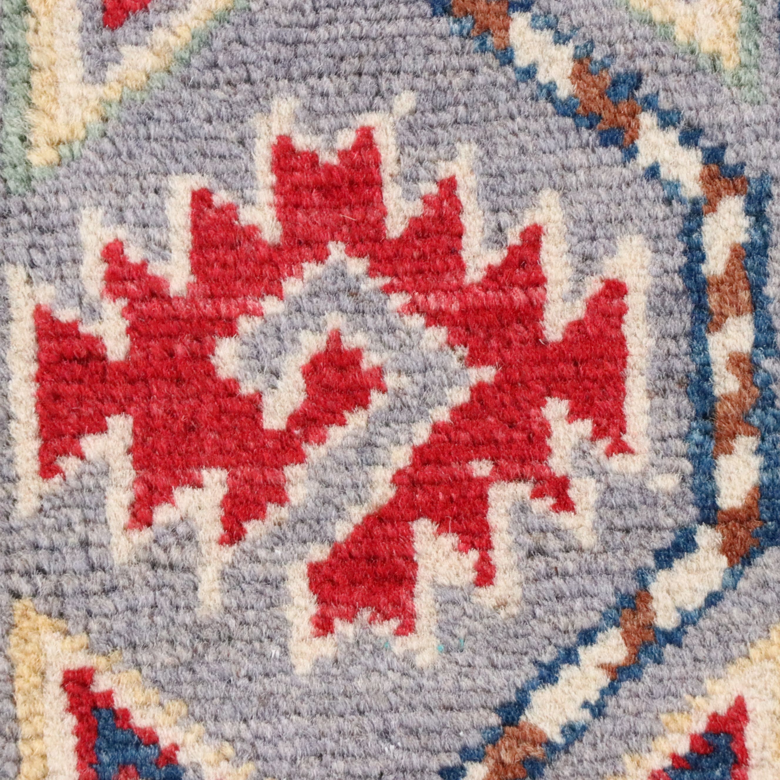 2'1 x 5'10 Hand-Knotted Pakistani Kazak Accent Rug