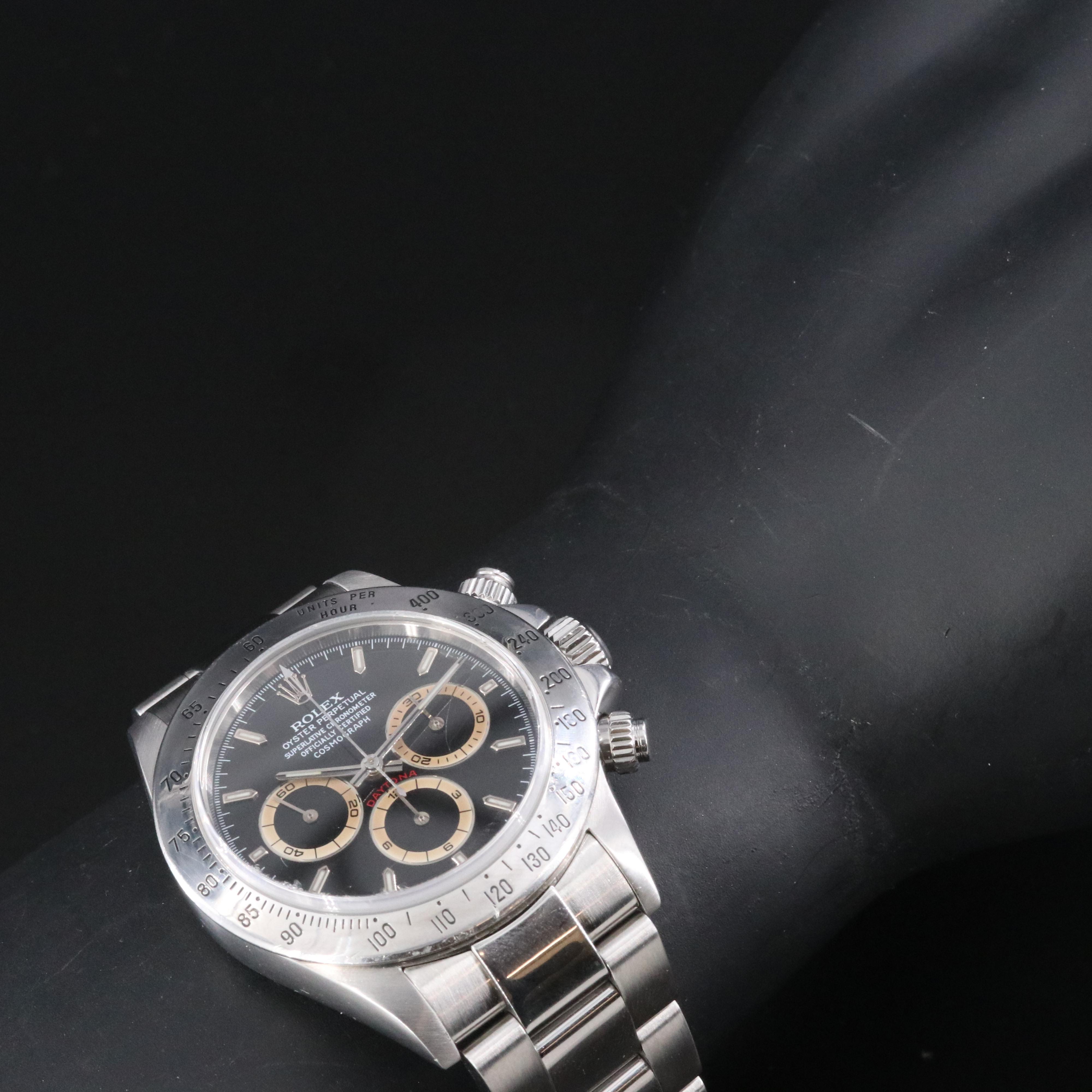 1999 Rolex Cosmograph Daytona Black Dial Oyster Bracelet Watch