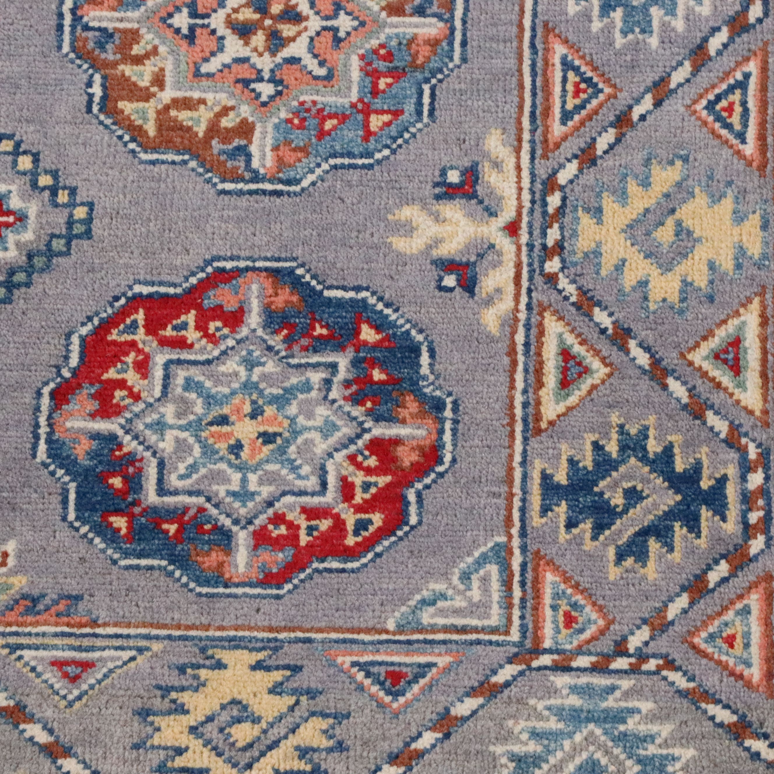 2'1 x 5'10 Hand-Knotted Pakistani Kazak Accent Rug