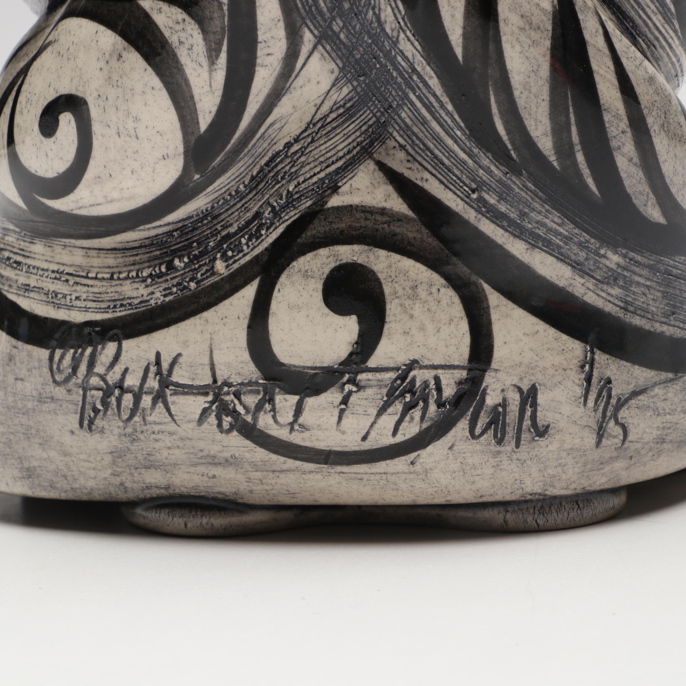 Kerri Buxton "Special Occasion Ware" Decorative Earthenware Vase, 1995